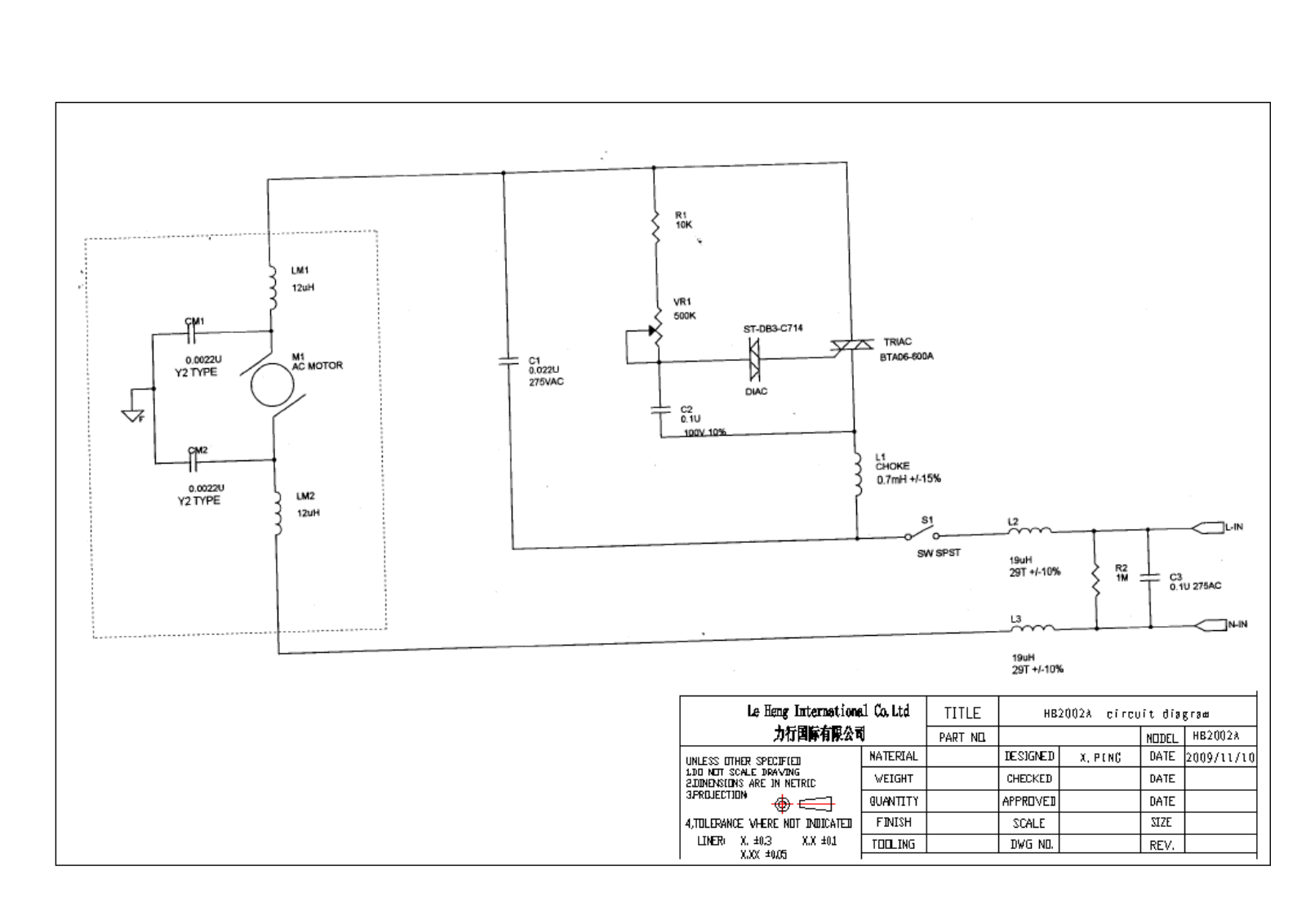 Vitek HB2002A Circuit diagrams