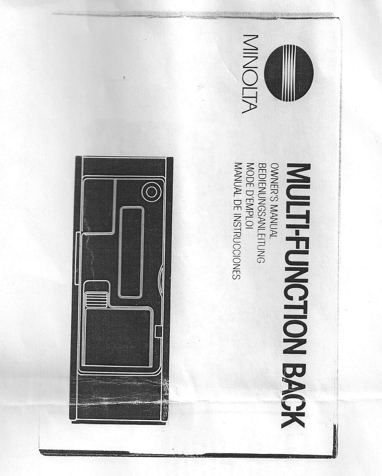 Minolta MULTI-FUNCTION BACK owners Manual