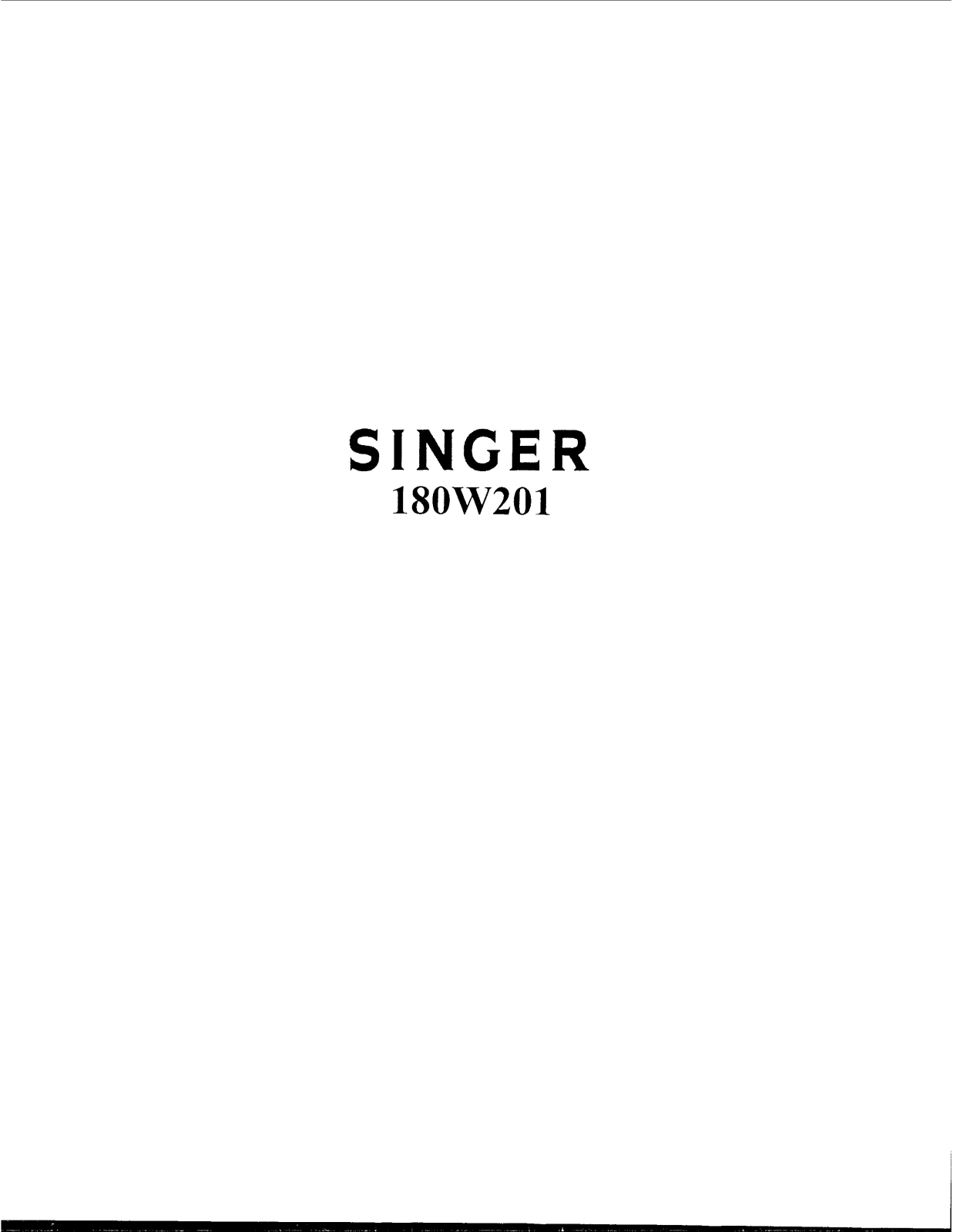 SINGER 180W201 Parts List