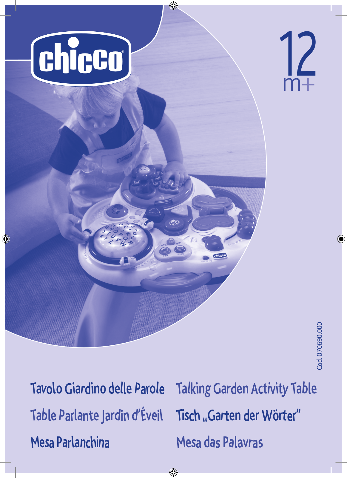 CHICCO TALKING GARDEN ACTIVITY TABLE User Manual