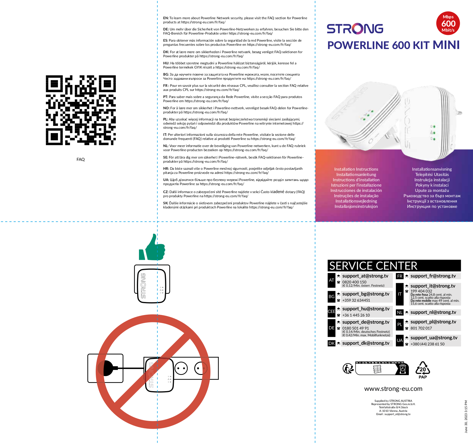 STRONG POWERLINE 600 KIT MINI User guide - ManualMachine.com