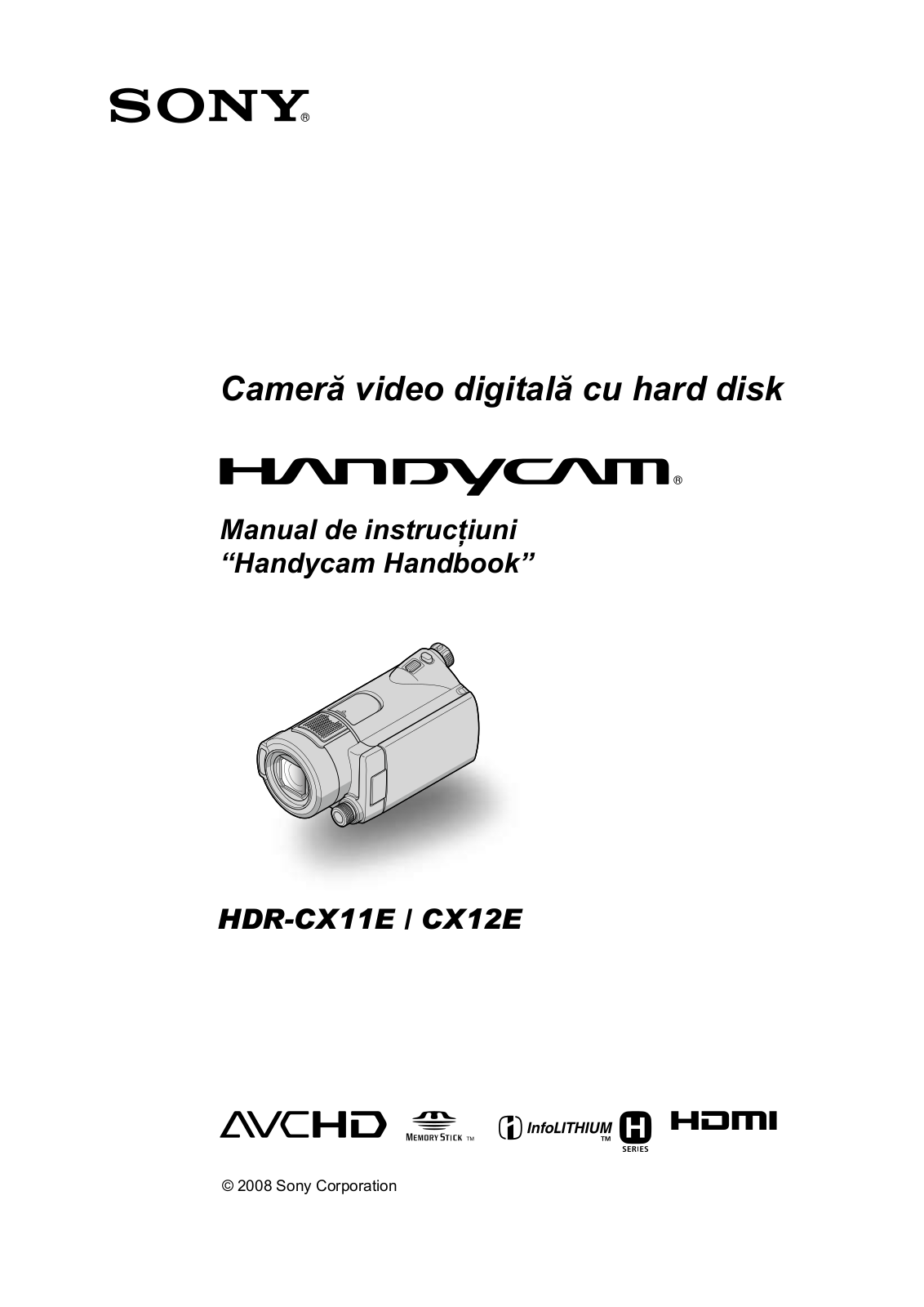 Sony HDR-CX12E, HDR-CX11E User Manual