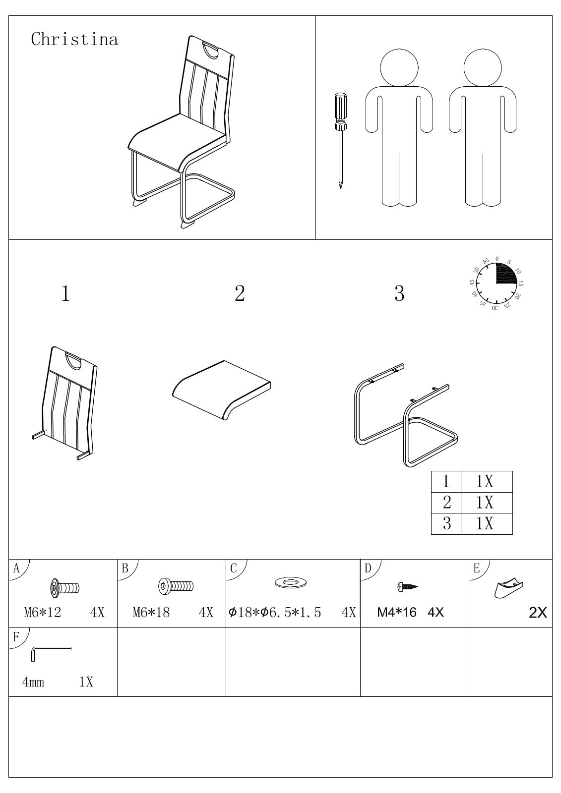 HELA CHRISTINA Assembly instructions