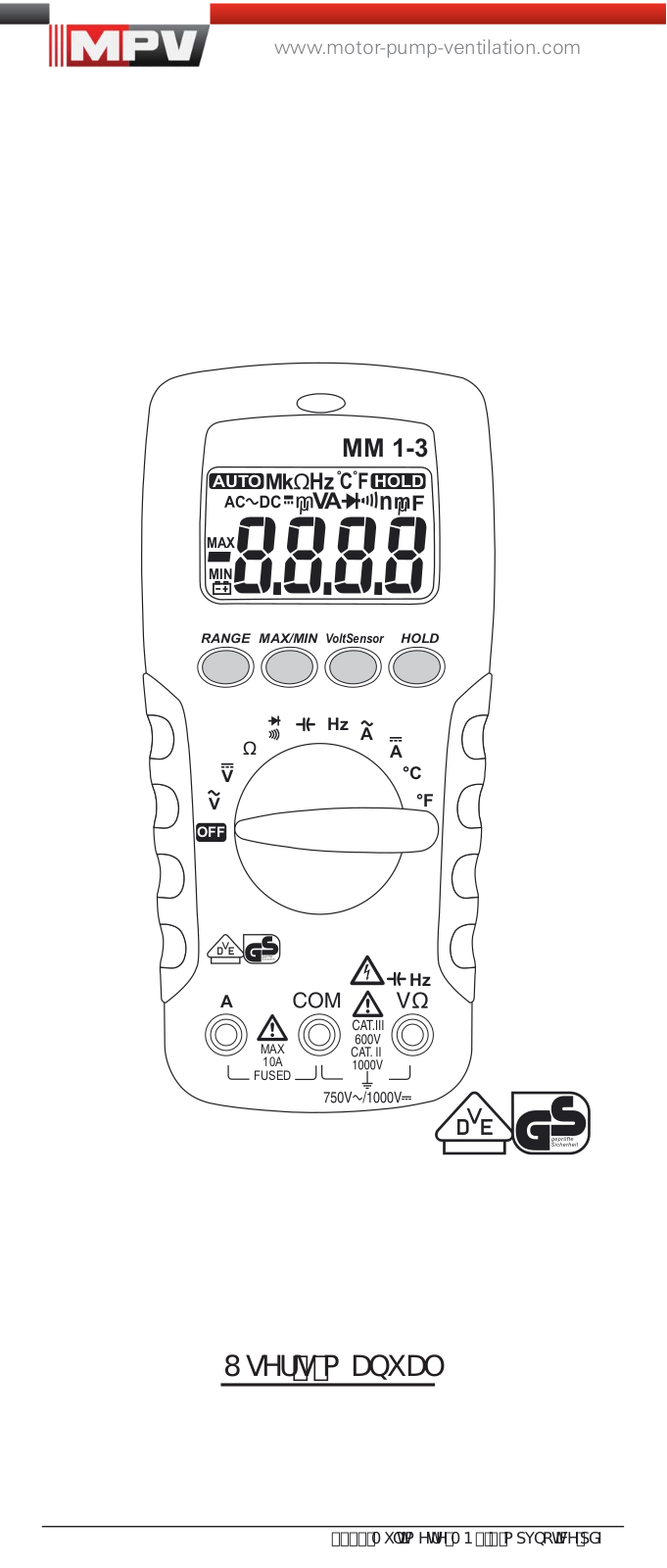 MPV MN1-3 Operating Manual