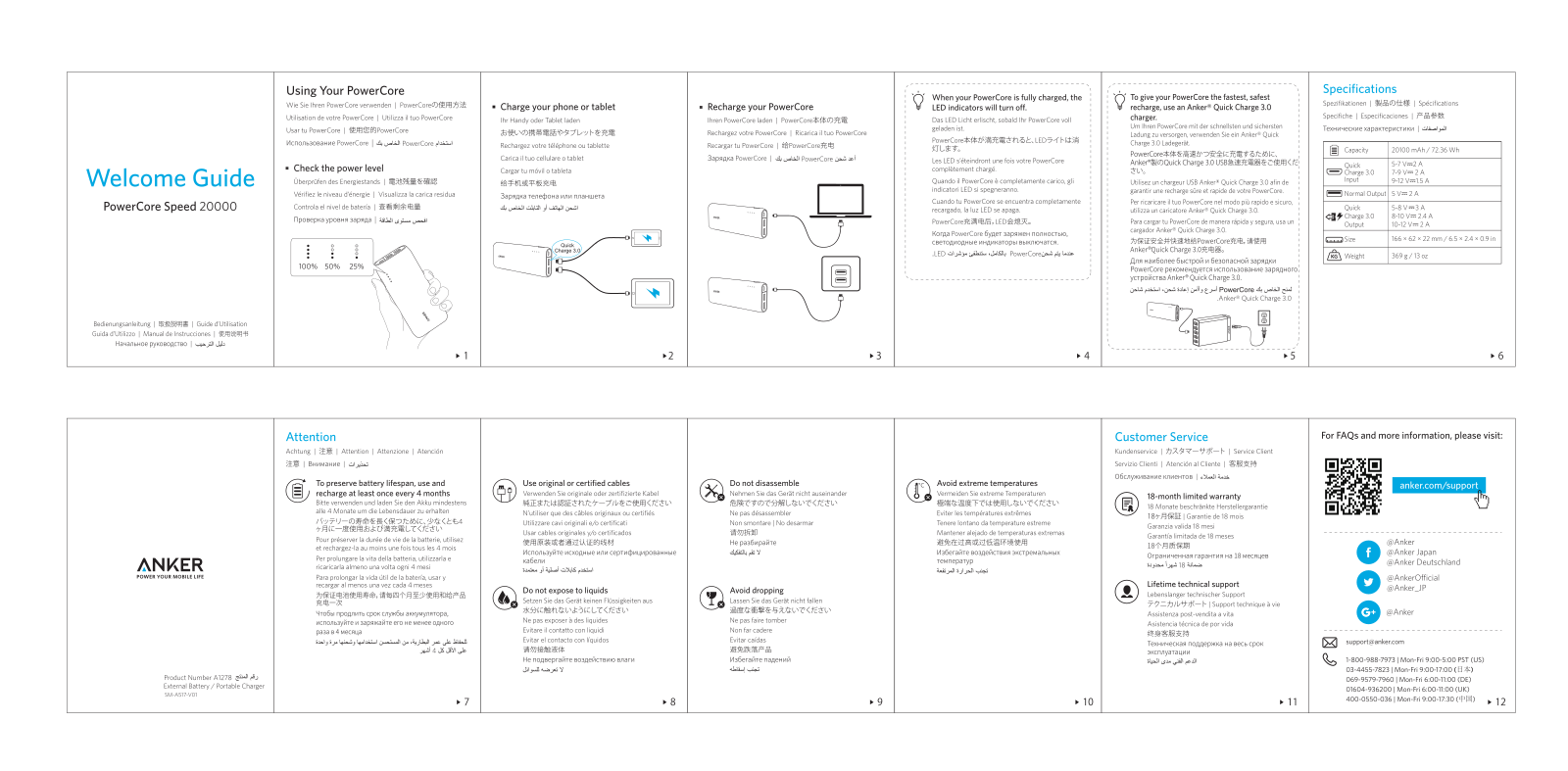 Anker PowerCore    20000 User manual