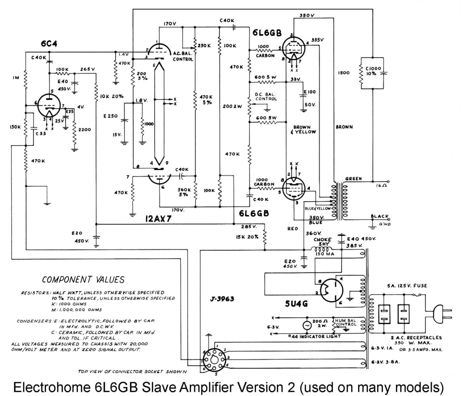 Electro-Harmonix 6-L-6 Slave Mk2 Schematic