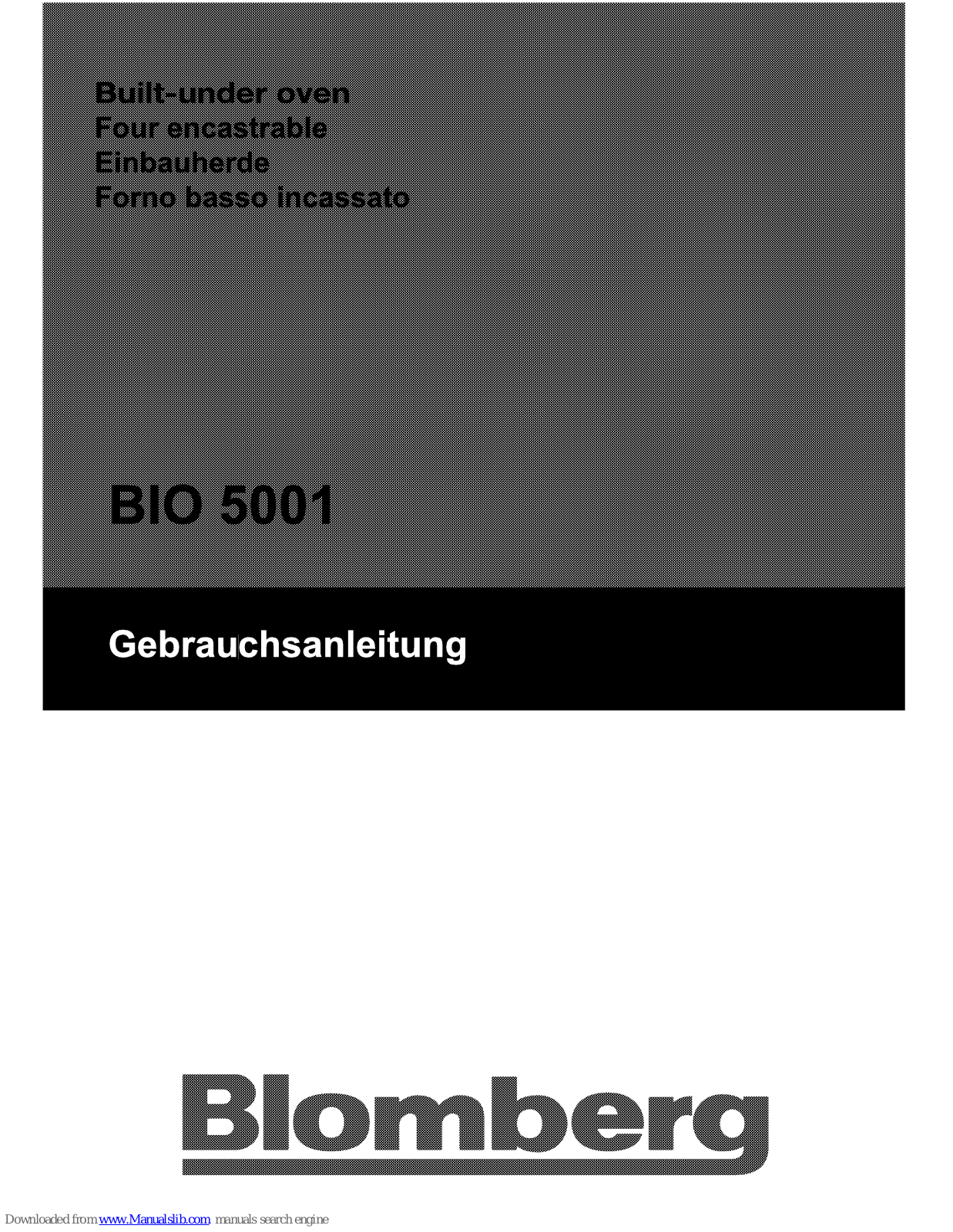 Blomberg BIO 5001 User Manual