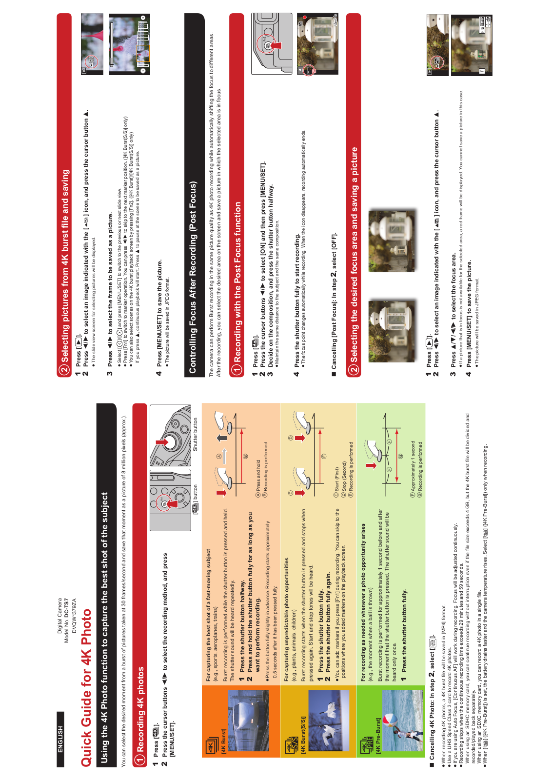 Panasonic DC-TS7 Guide rapide