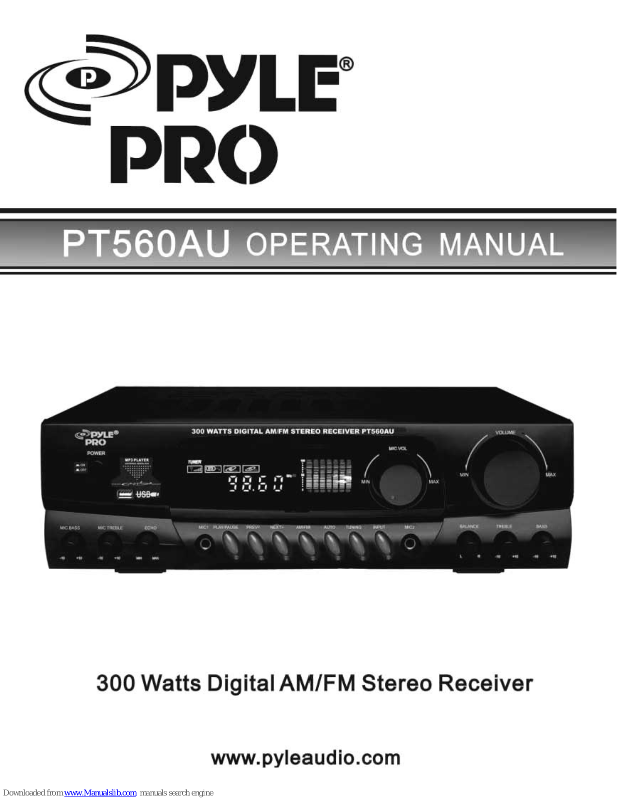 Pyle PT560AU User Manual - ManualMachine.com