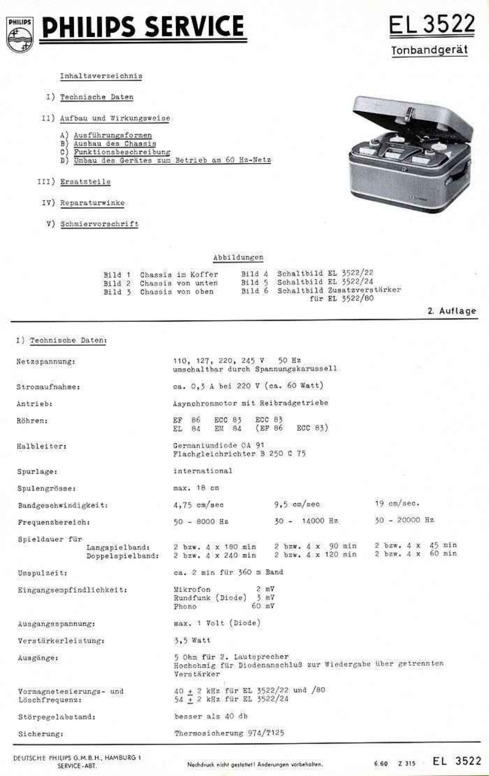 Philips EL-3522 Service Manual