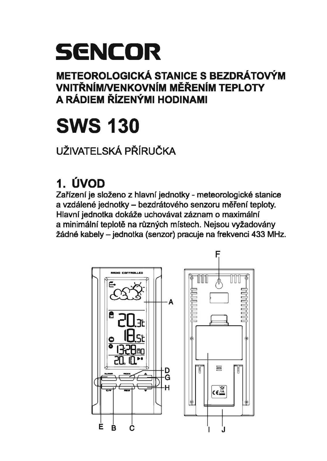 Sencor SWS 130 User Manual