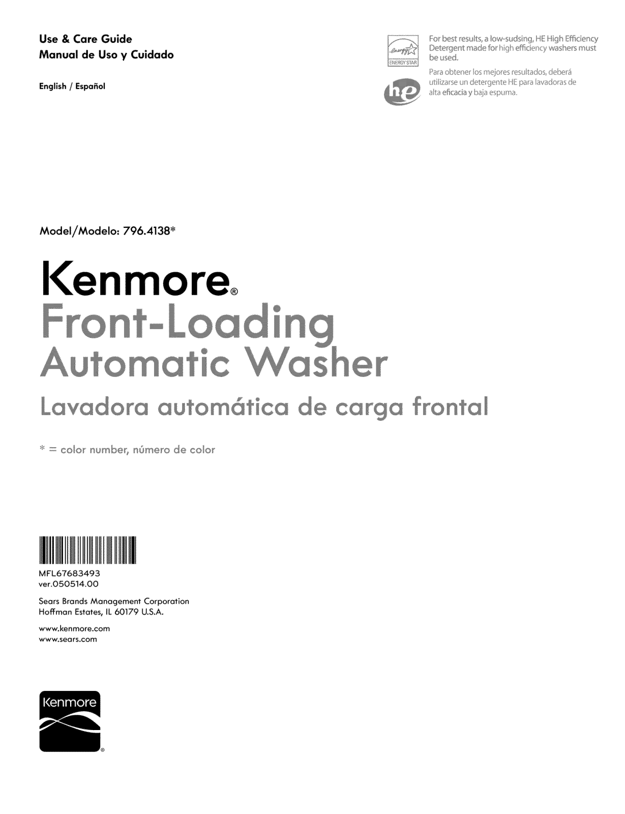 Kenmore 79641382410, 79641383410 Owner’s Manual