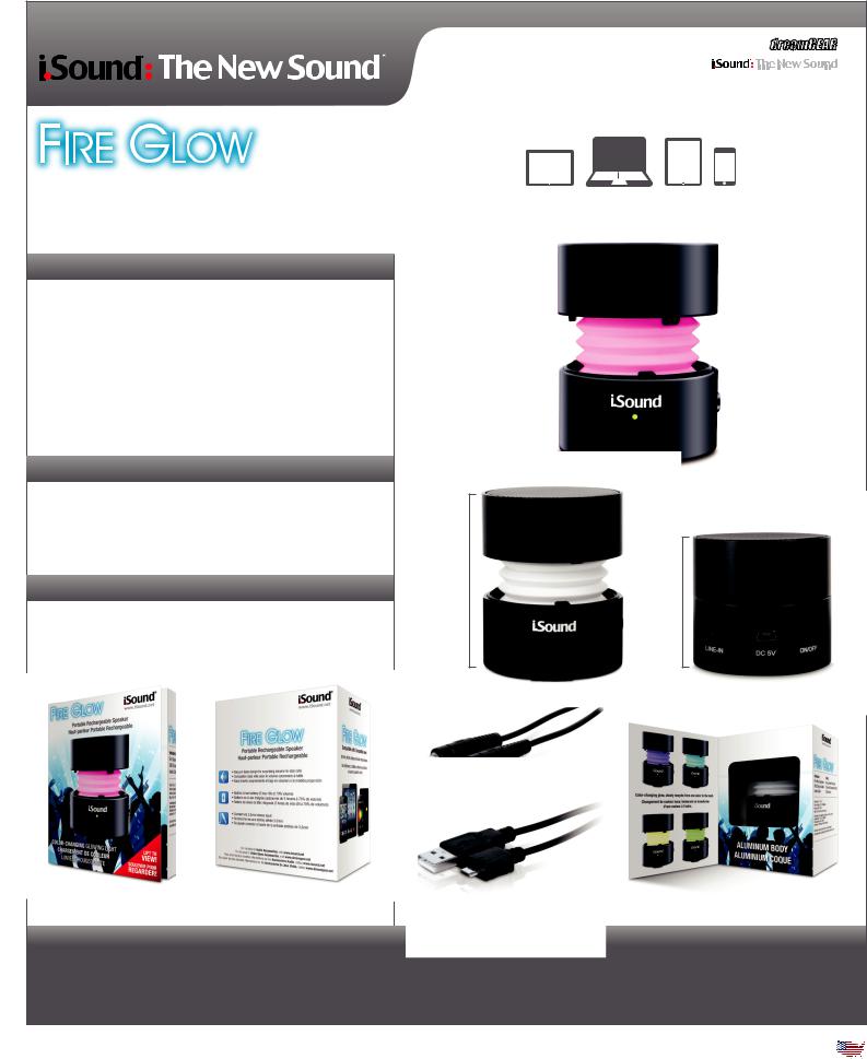 iSound Fire Glow Speaker User Manual