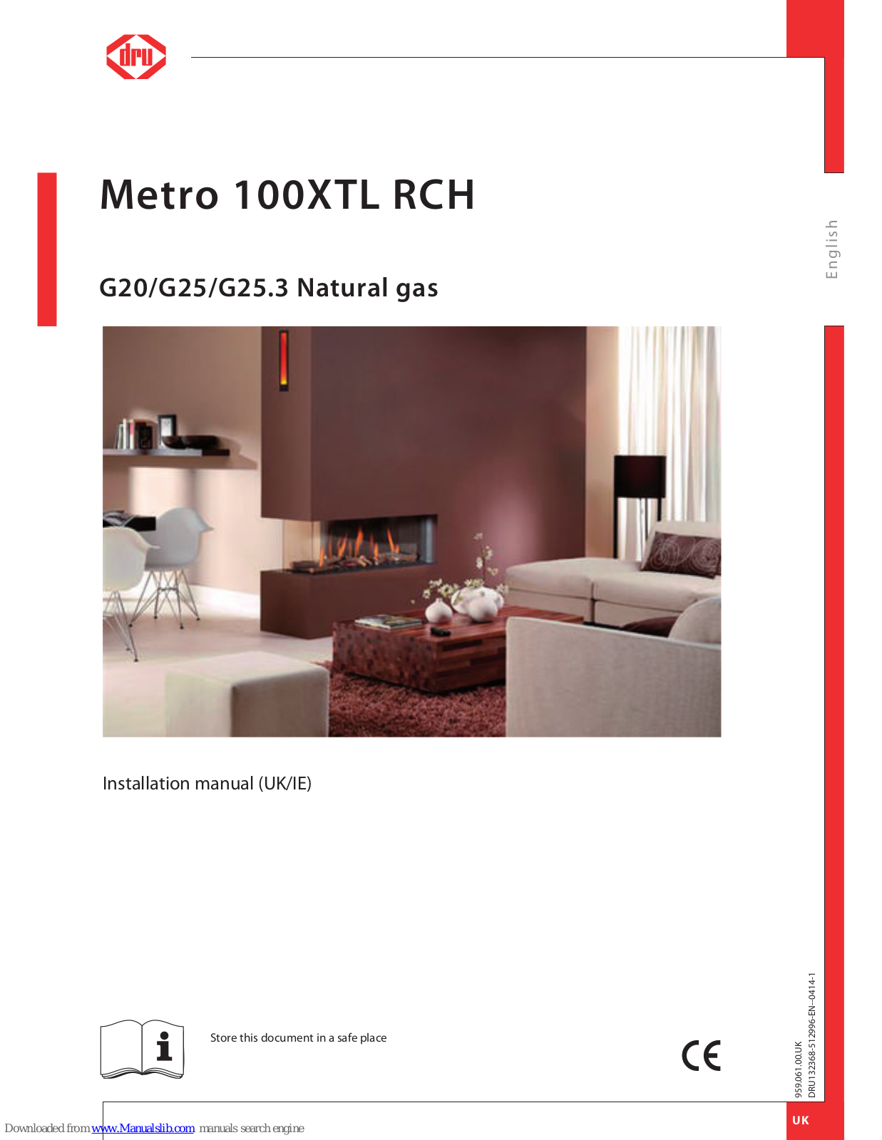 Dru Metro 100XTL RCH, Metro 130XT-3 RCH, Metro 130XT-2 RCH Installation Manual