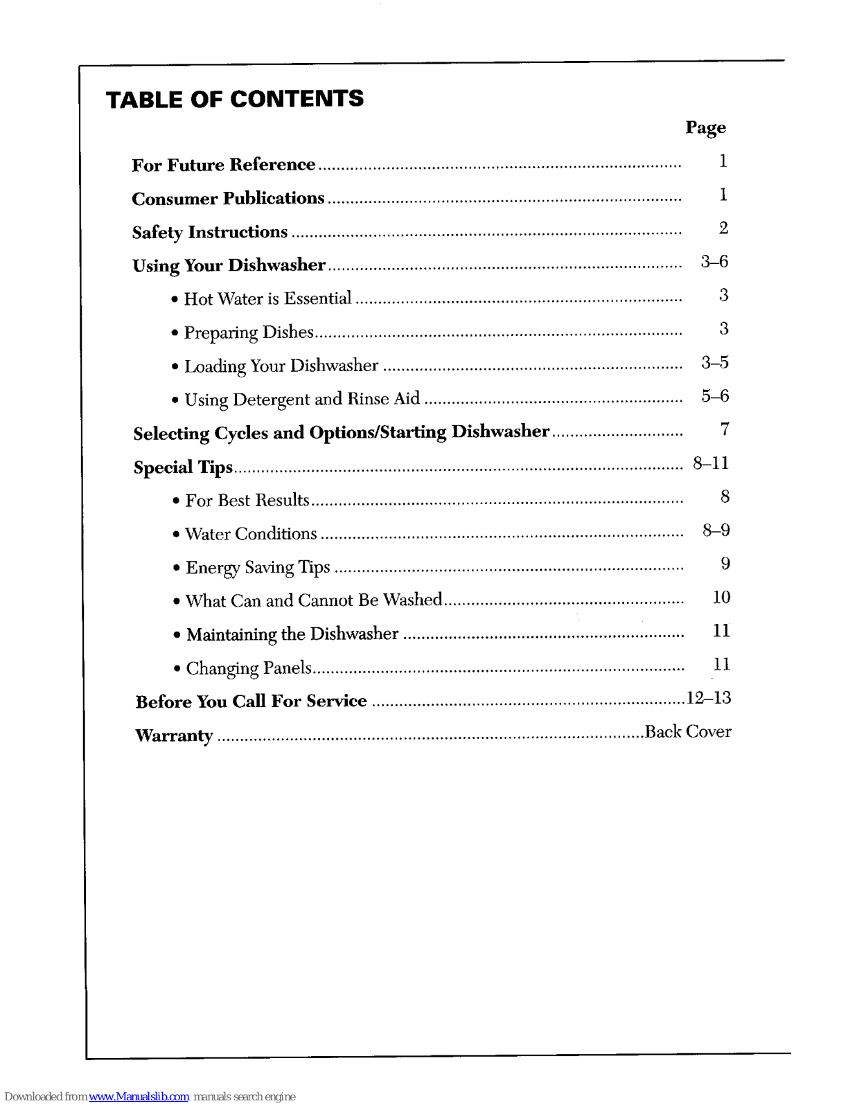 Maytag DWU7300AAX, DWU7300ABX, DWU7300BAX, DWU7300BBX User Manual - ManualMachine.com