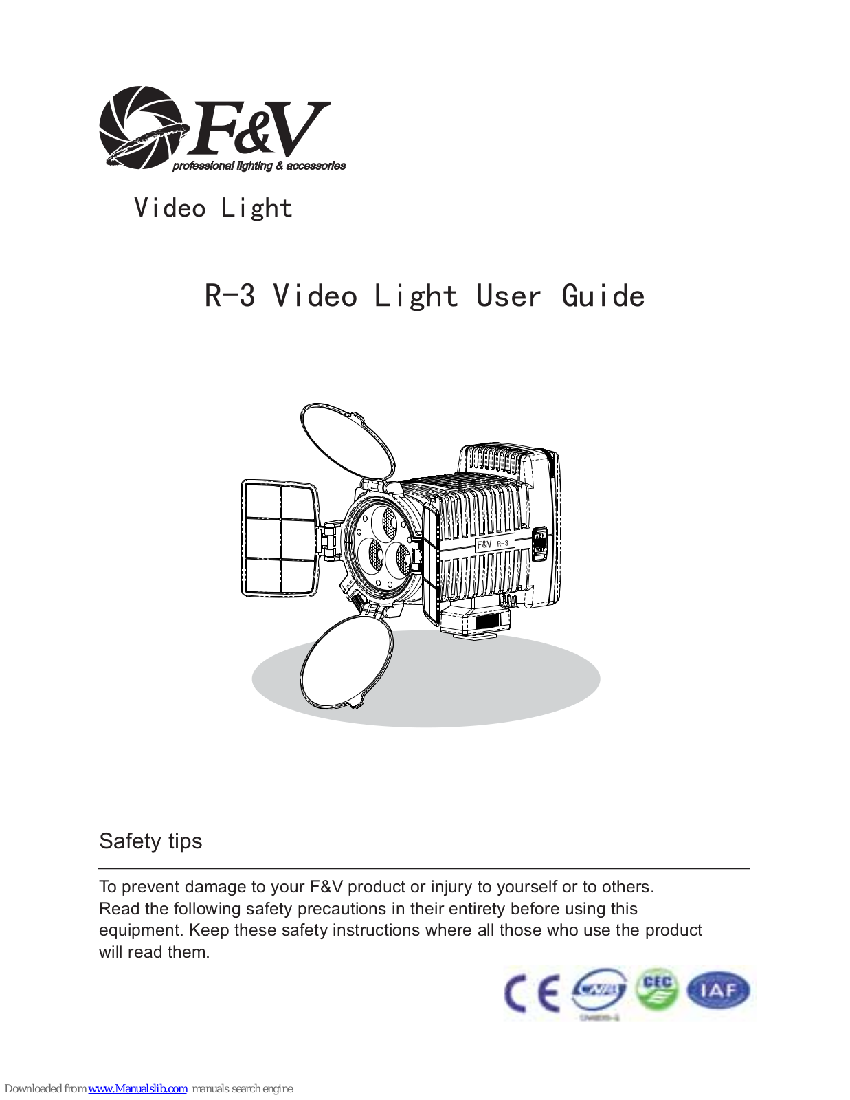 F&V R-3 User Manual - ManualMachine.com