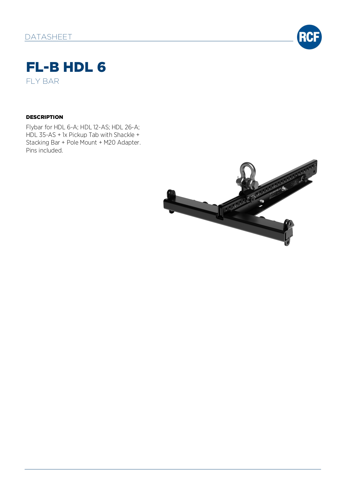 RCF FB-HDL6 Data Sheet