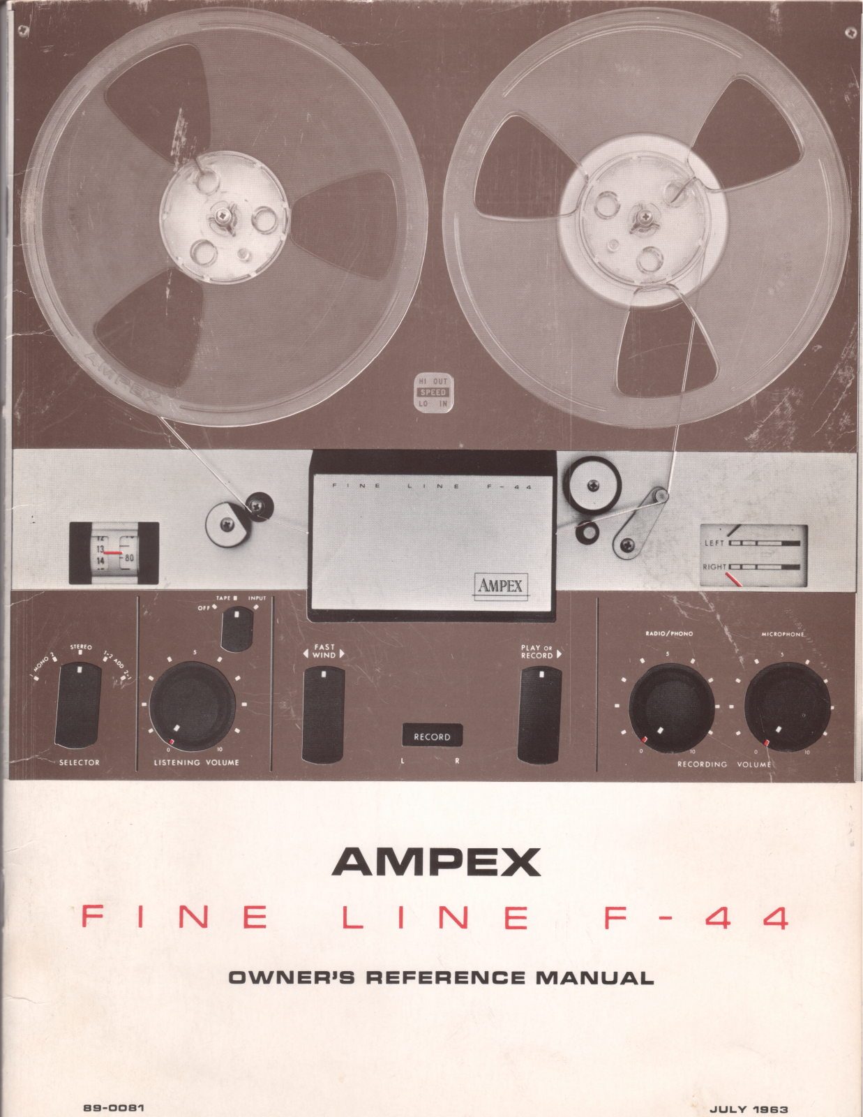 Ampex F-44 Owners manual