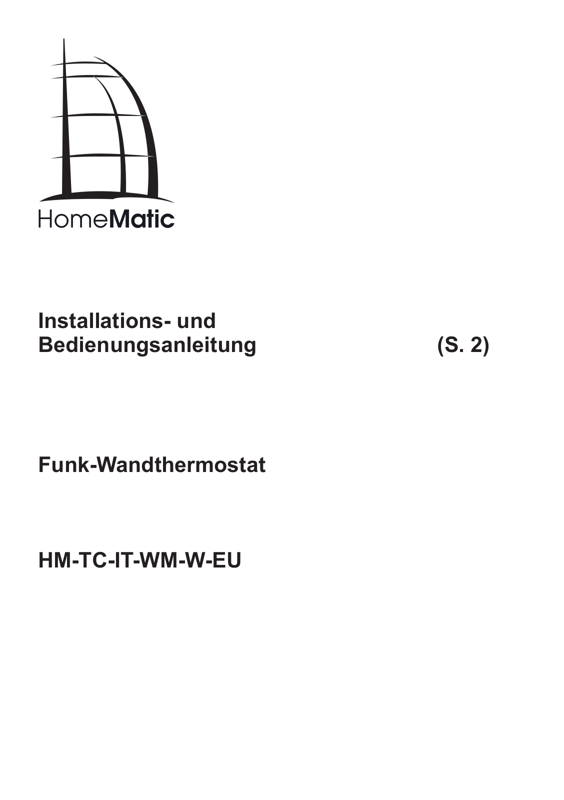 Homematic HM-TC-IT-WM-W-EU Operating Manual