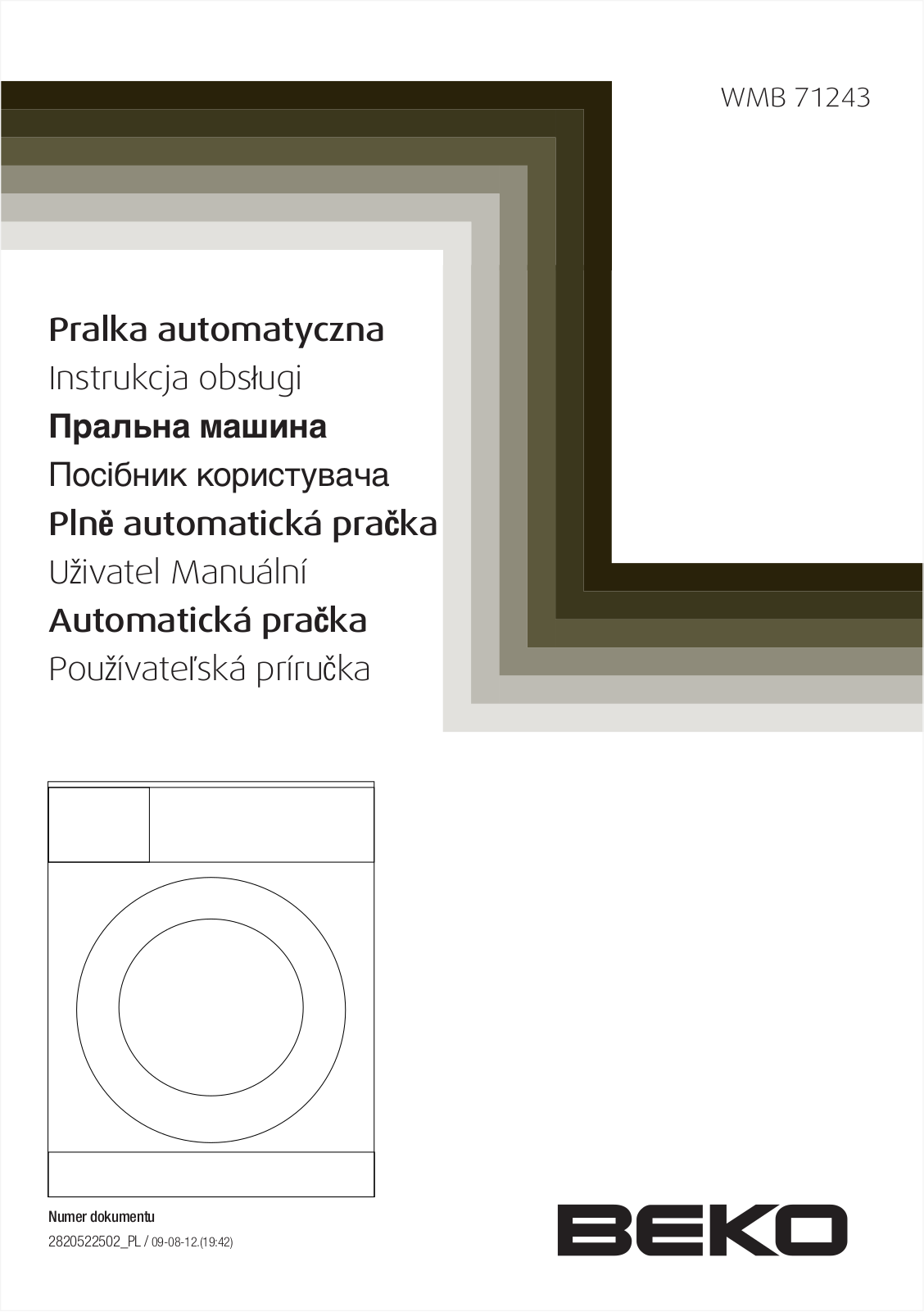 Beko WMB 71243 PTE, WMB 71243 User Manual