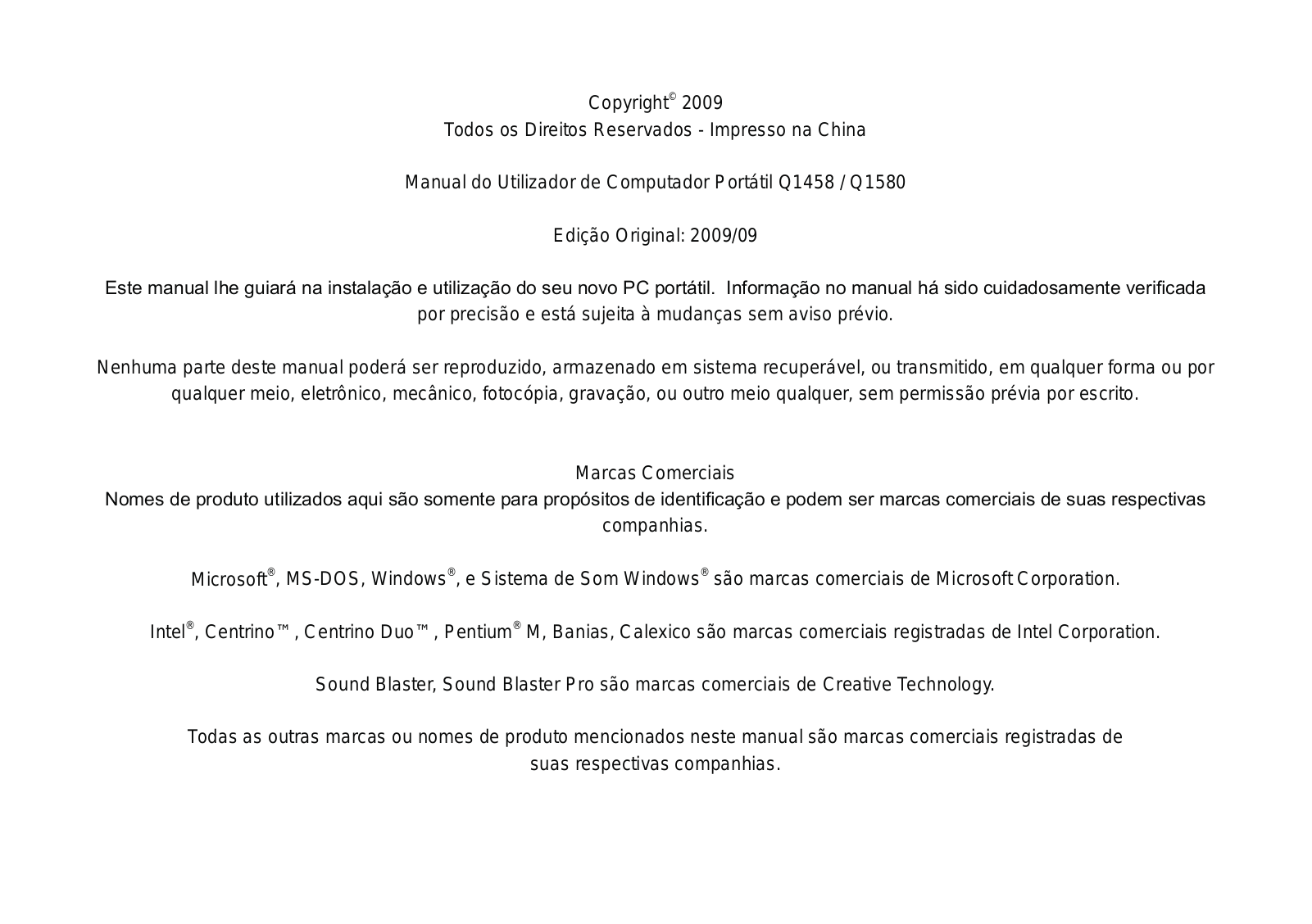 Gigabyte Q1458L, Q1580P, Q1580L, Q1458P, Q1458M User Manual