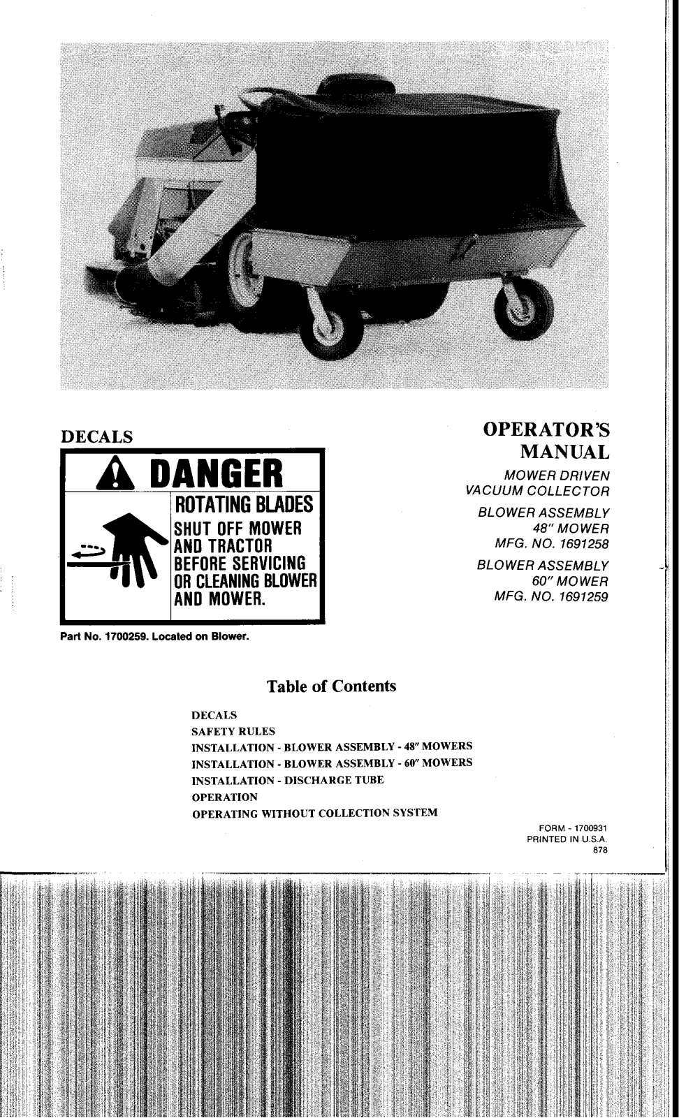 Snapper 1691258 User Manual