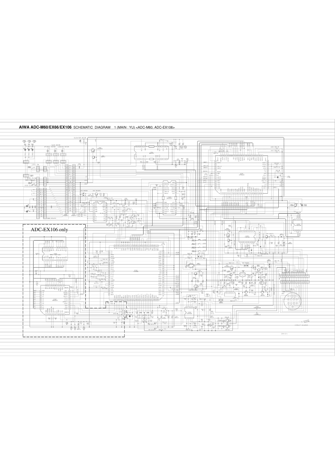 Aiwa ADC-M60, ADC-EX-66, ADC-EX106 Schematic