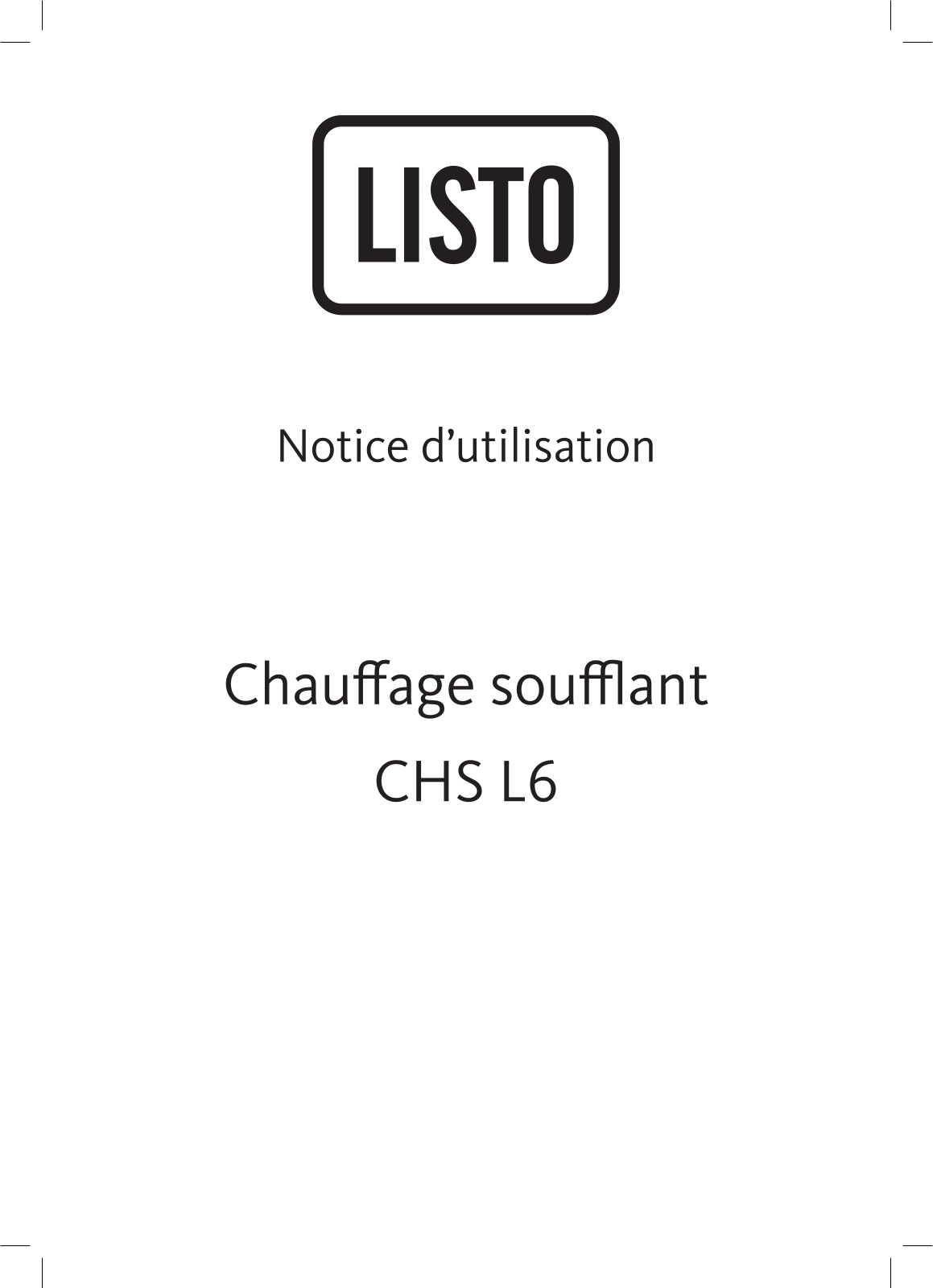 Listo CHS L6 User Manual