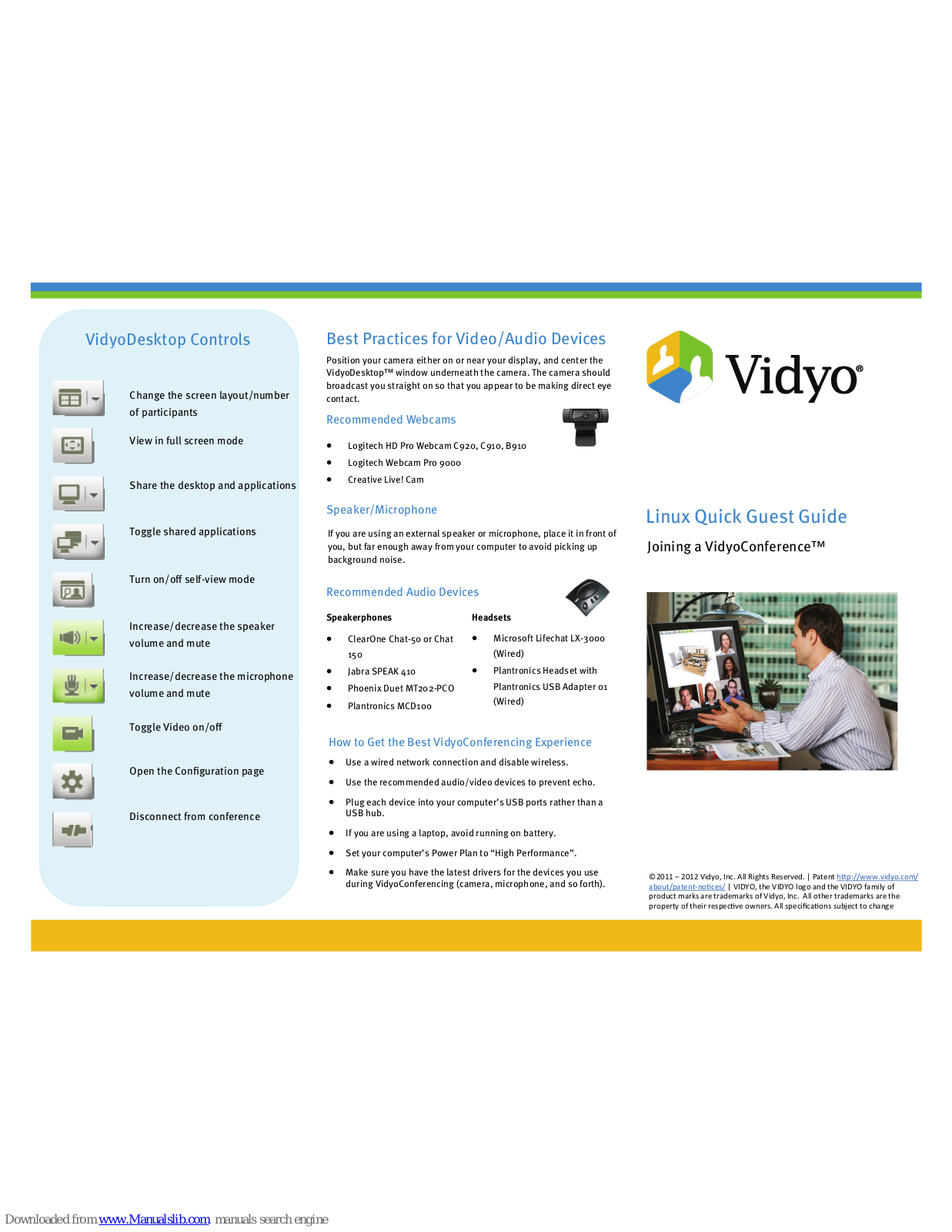 Vidyo VidyoConference Quick Guest Manual