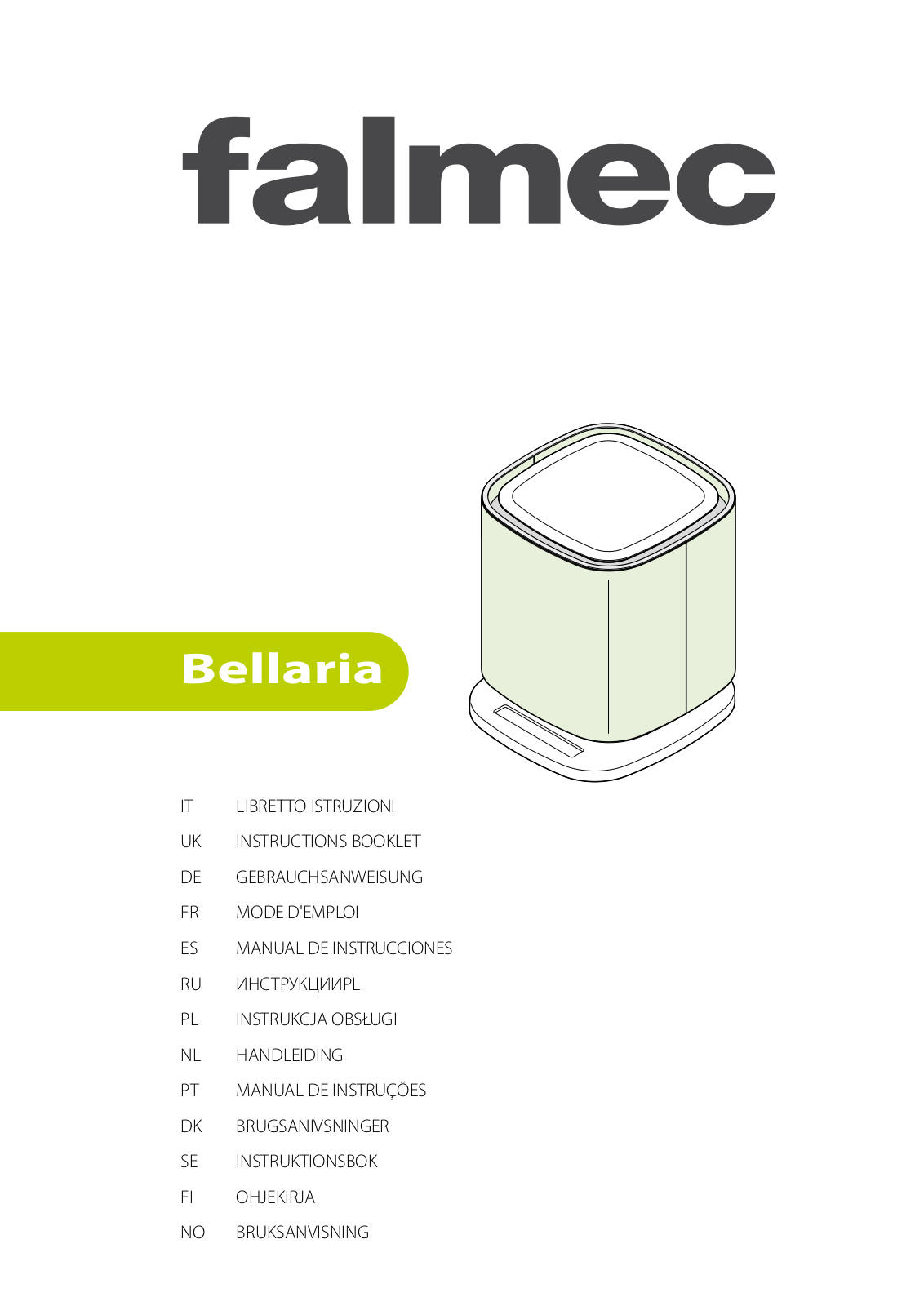 Falmec BRGL24R1, BRGL24Y1, BRGL24G1, BRGL24G1G User Manual