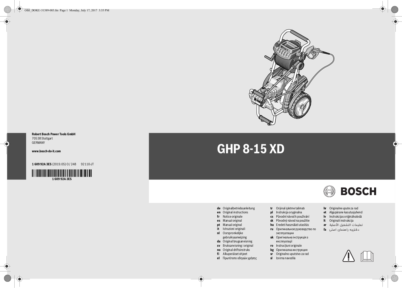 Bosch GHP 8-15 XD User Manual