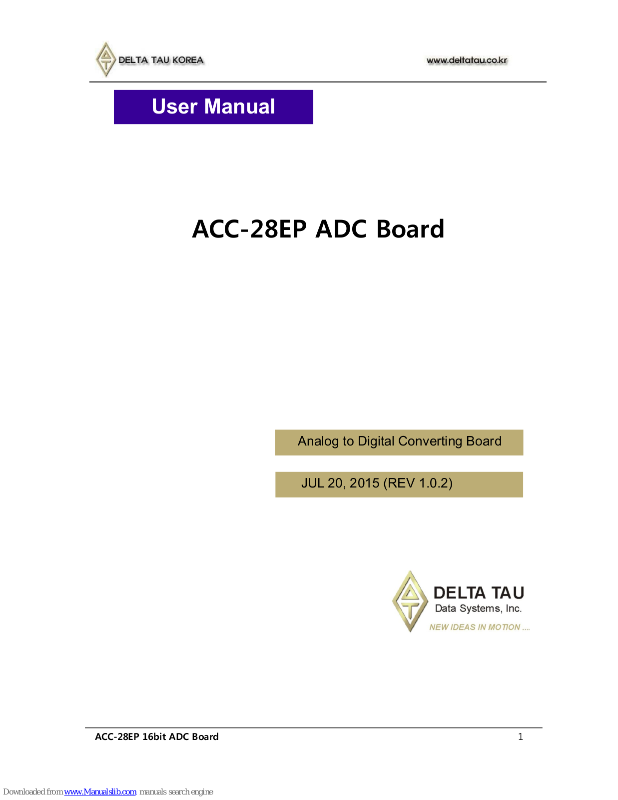 Delta Tau ACC-28EP User Manual