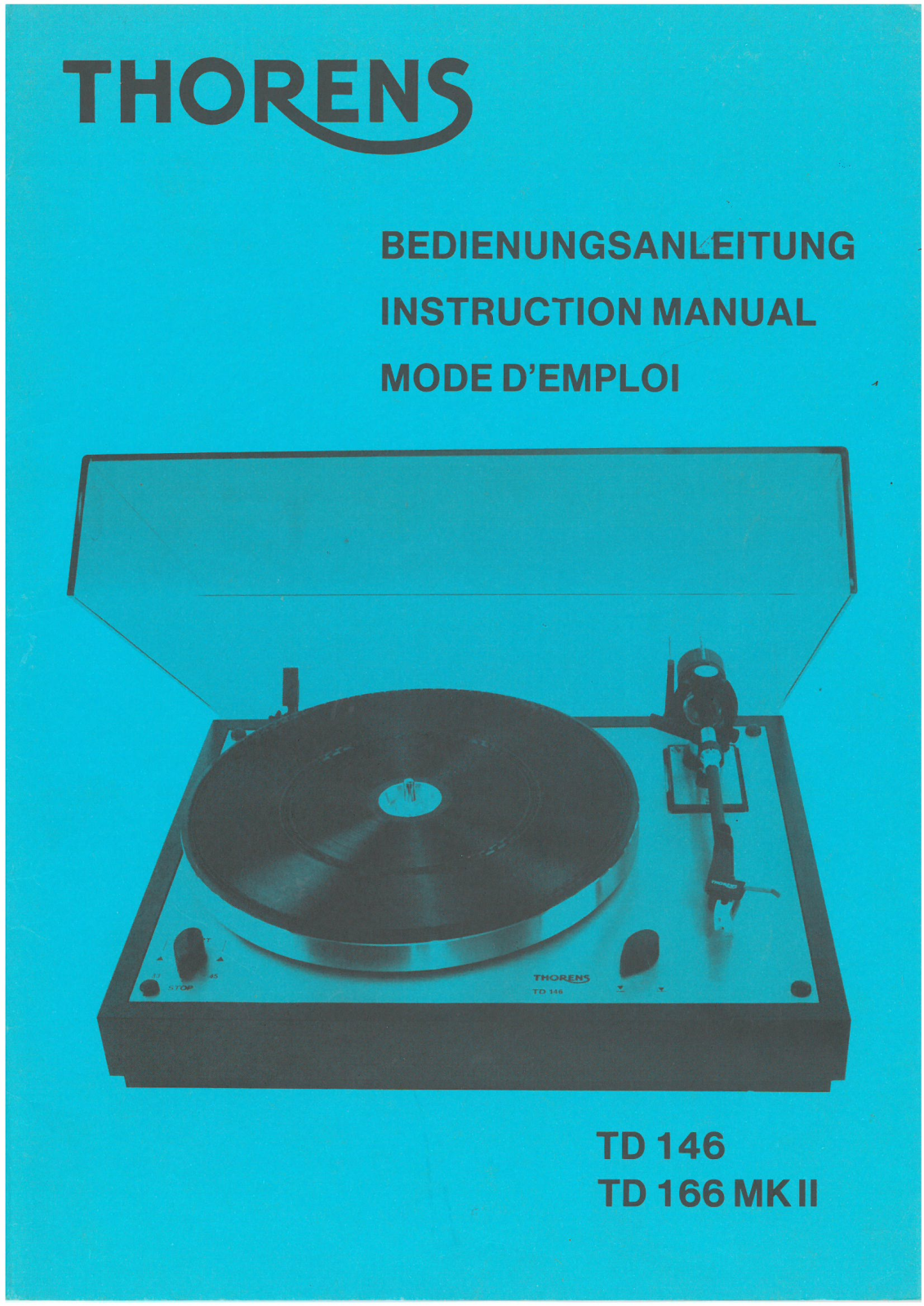 THORENS TD 166 MKII User Manual