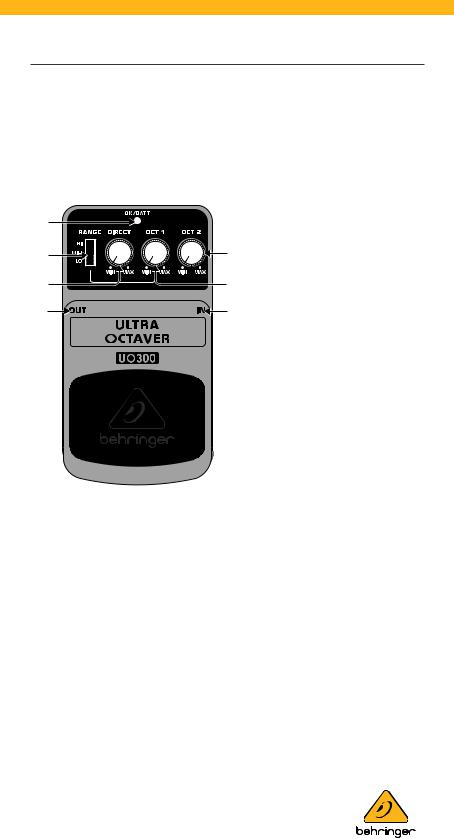 Behringer Ultra Octaver UO300 User Manual