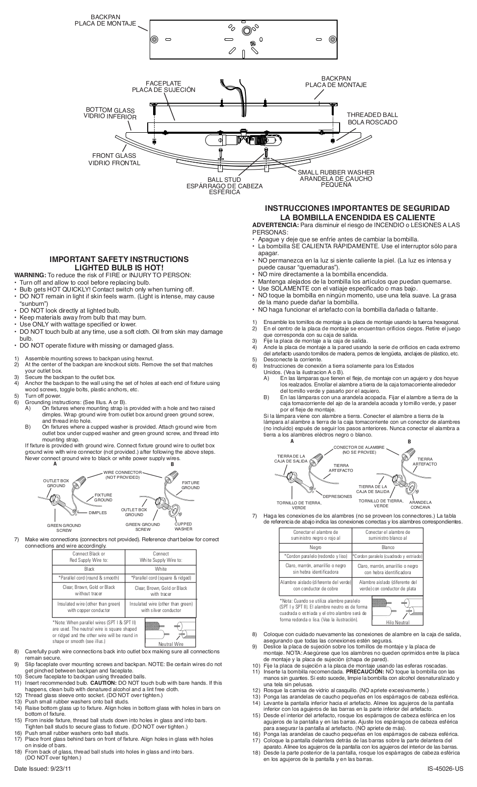 Kichler 45026 User Manual