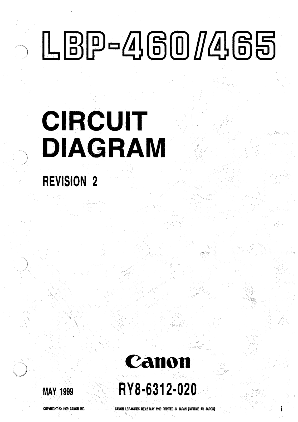 CANON LBP 460, LBP 465 CIRCUIT DIAGRAM