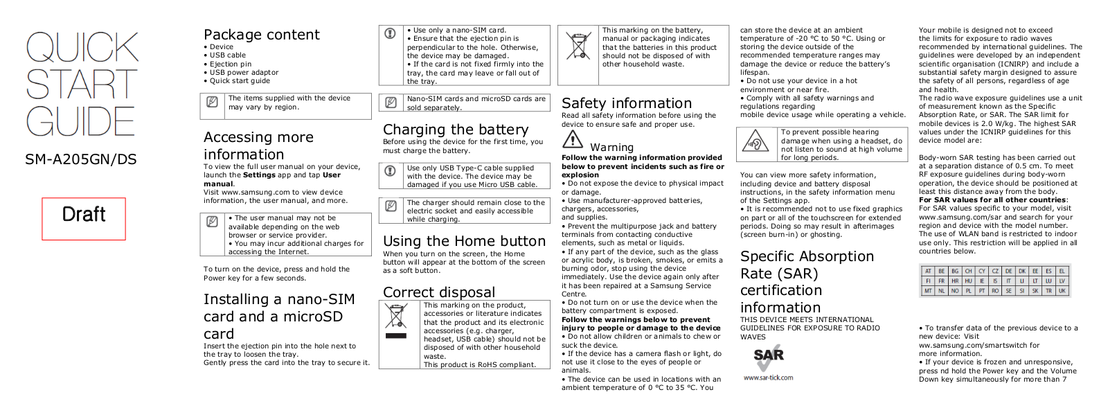 Samsung SMA205GN User Manual