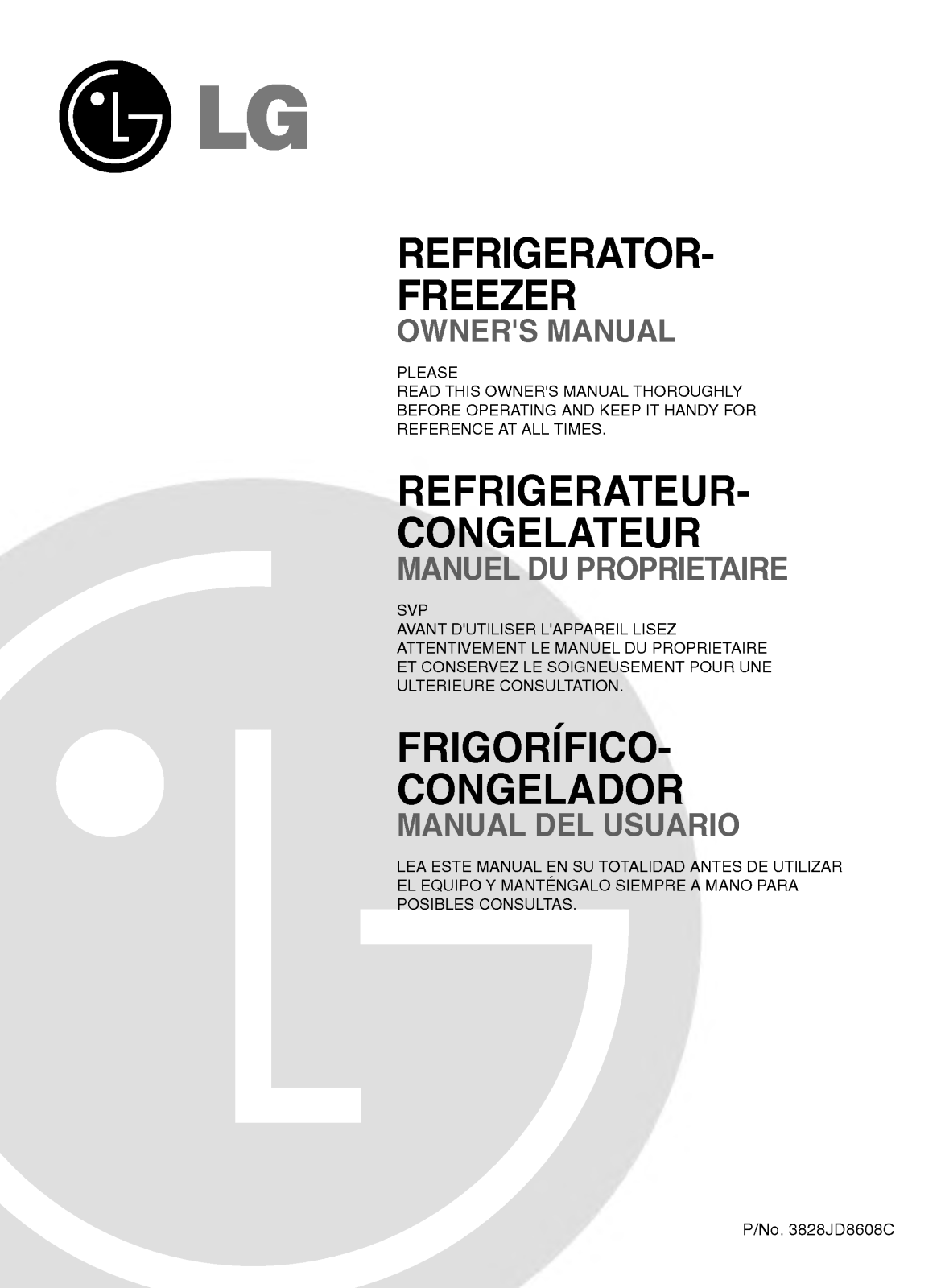 LG GR-323SL User Manual