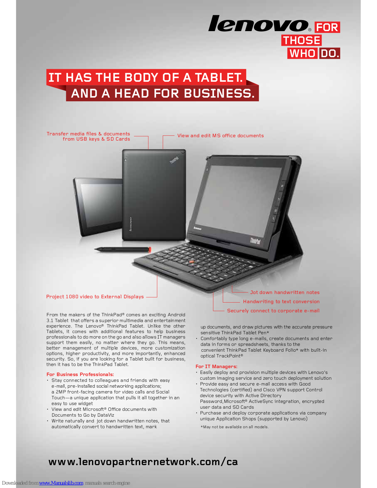 Lenovo ThinkPad 183828U Specifications - ManualMachine.com