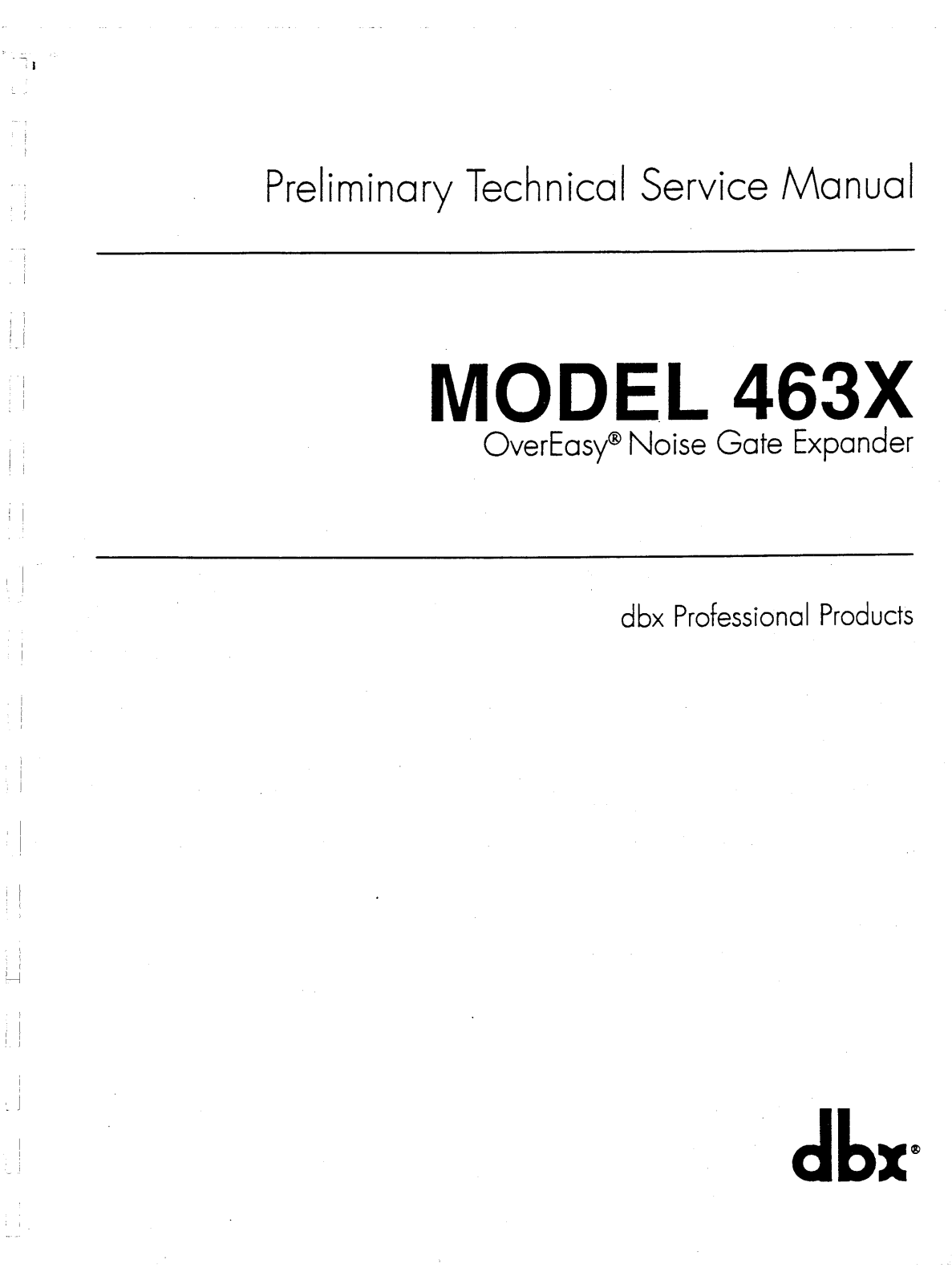 DBX 463X Service Manual