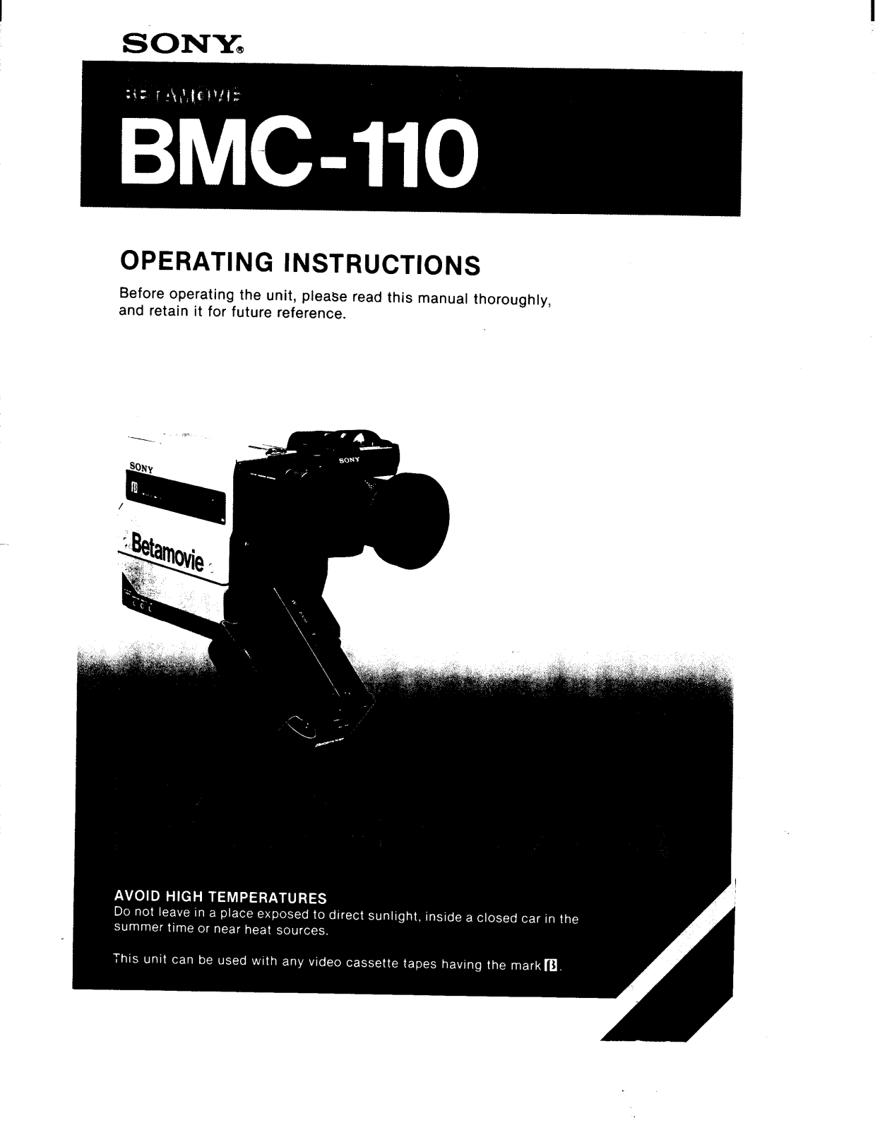 Sony BM-C110 User Manual