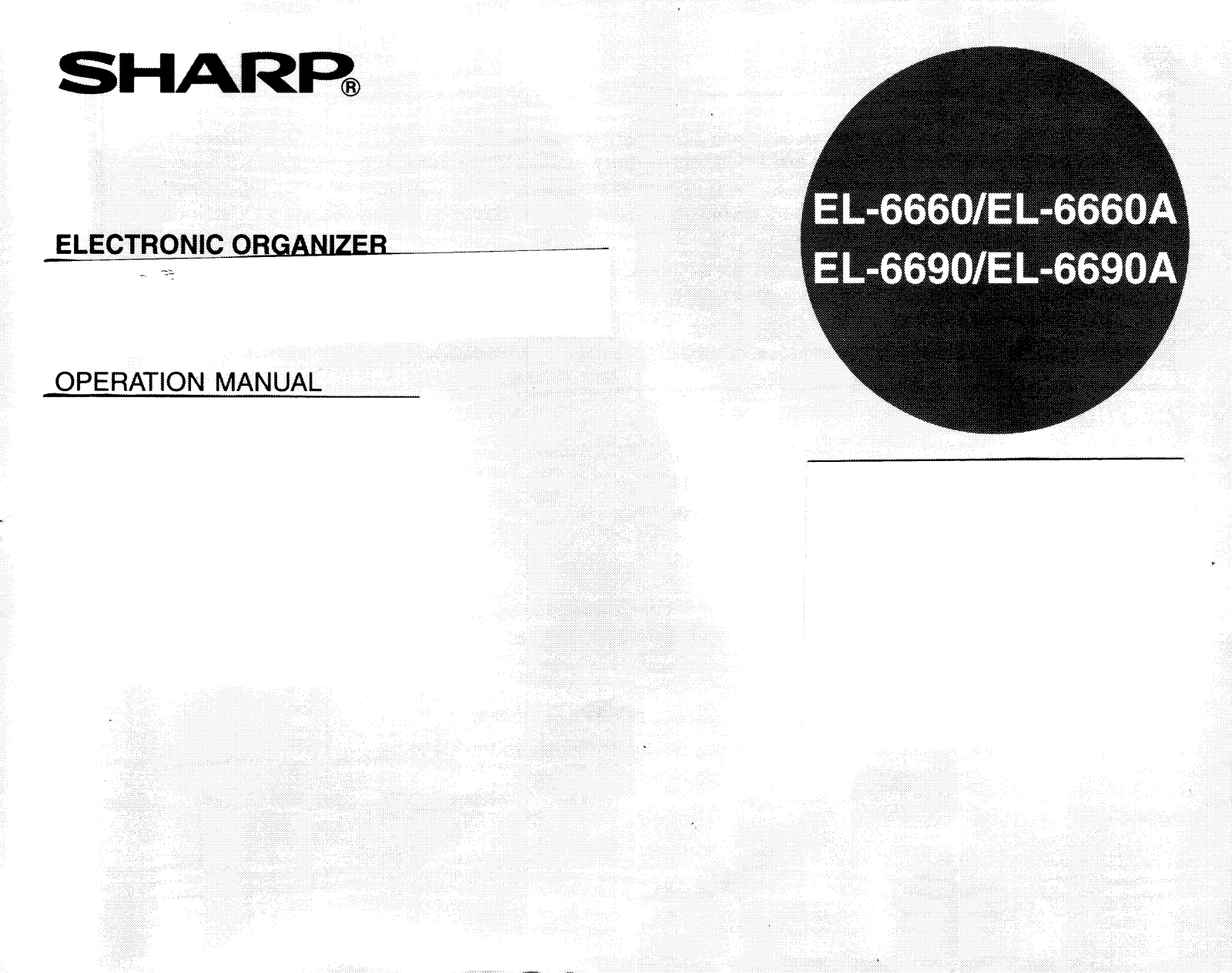 Sharp EL-6690A, EL-6660A User Manual