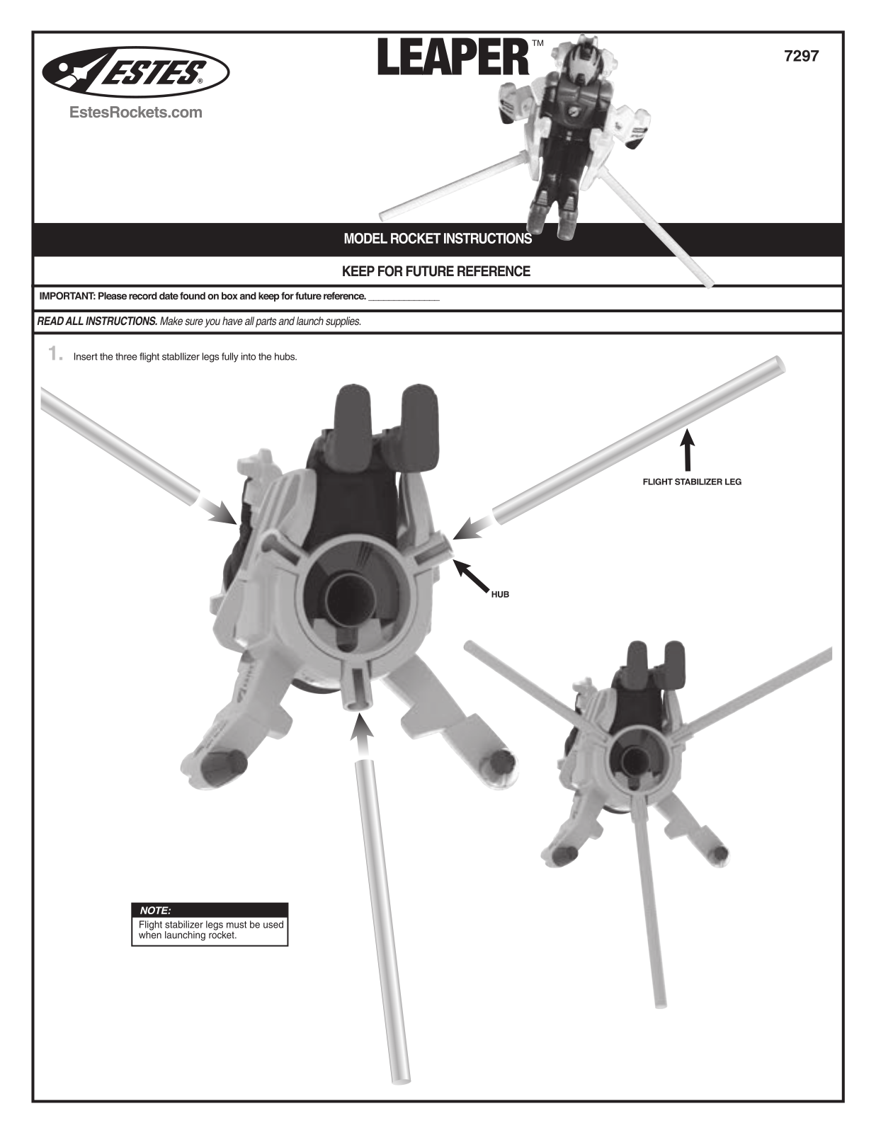 Estes 7297, Leaper User guide - ManualMachine.com