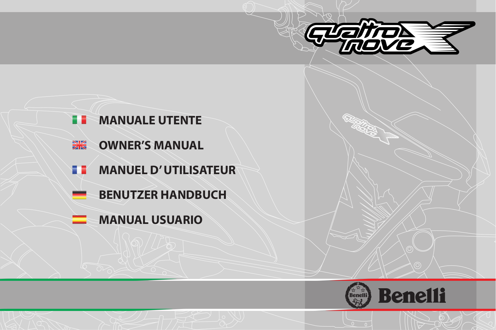 Benelli 49X Sport DD, Quattronove-X, 49X User Manual