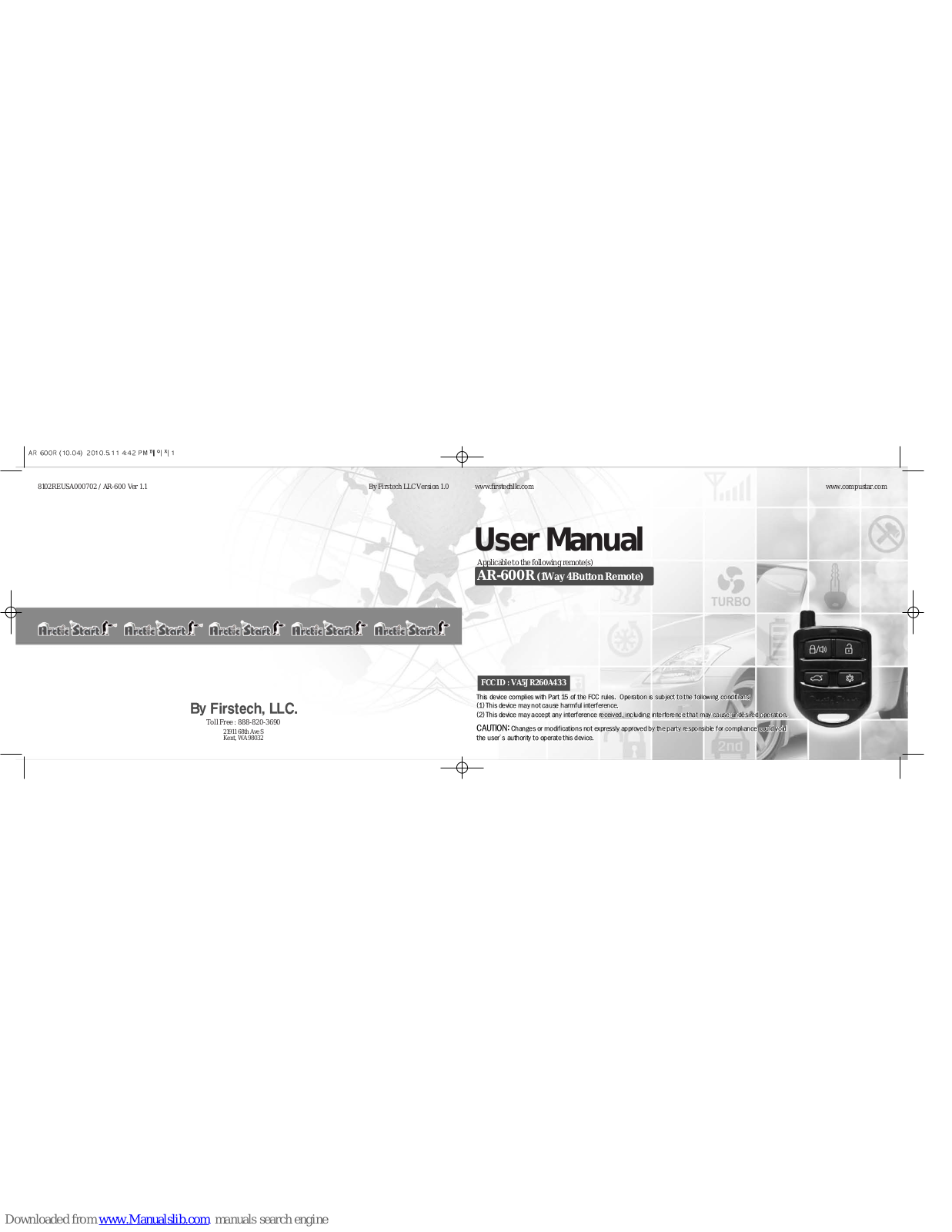 Firstech, LLC. AR-600R User Manual