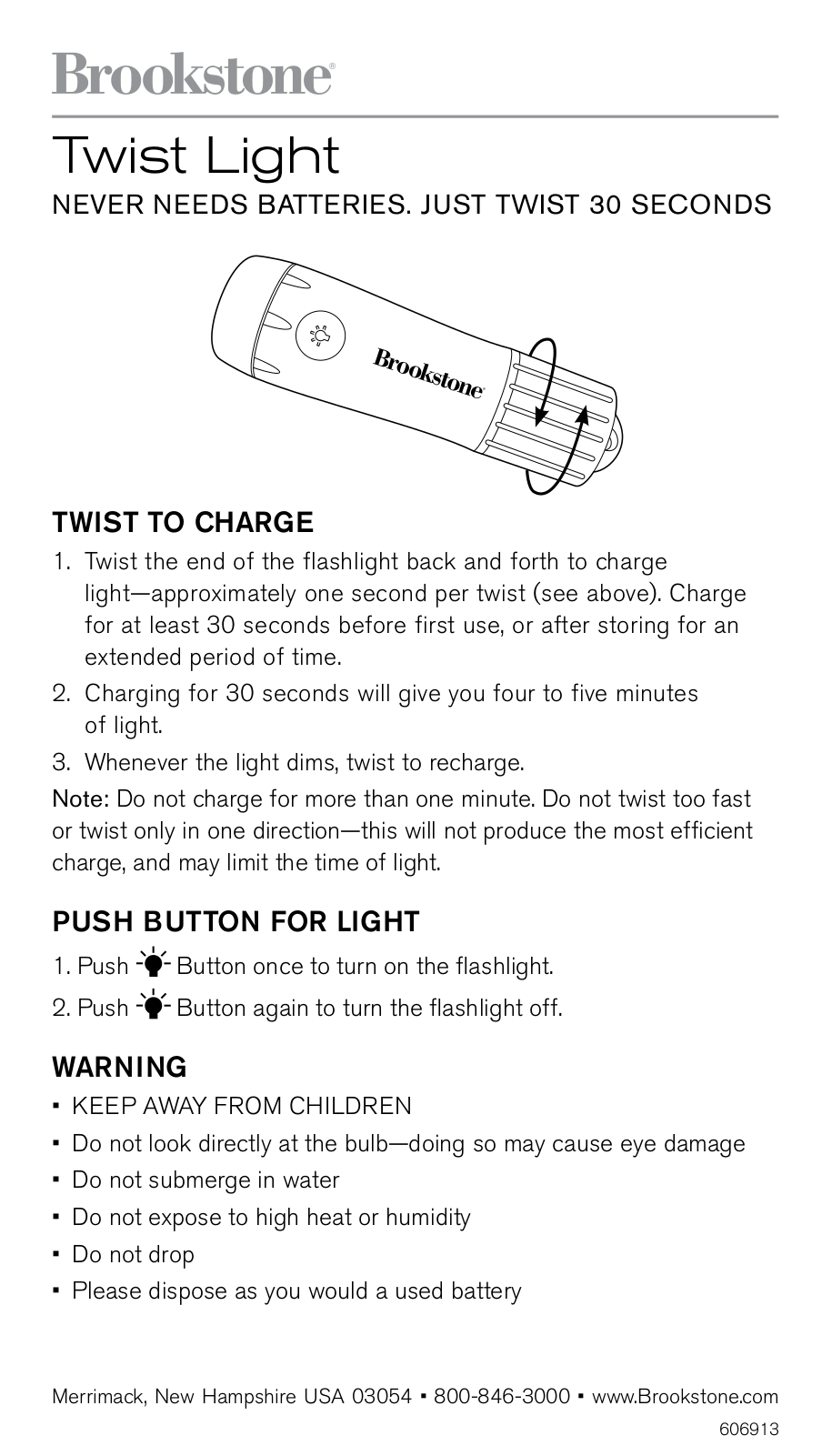 Brookstone 606013 User Manual