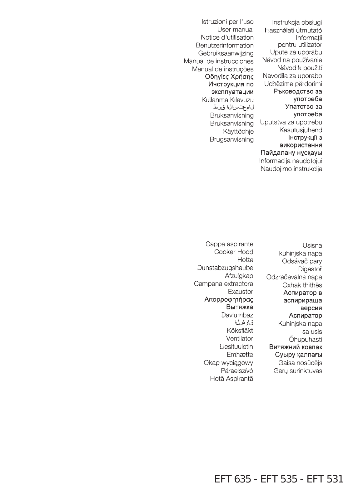 Electrolux EFT 635 X User Manual