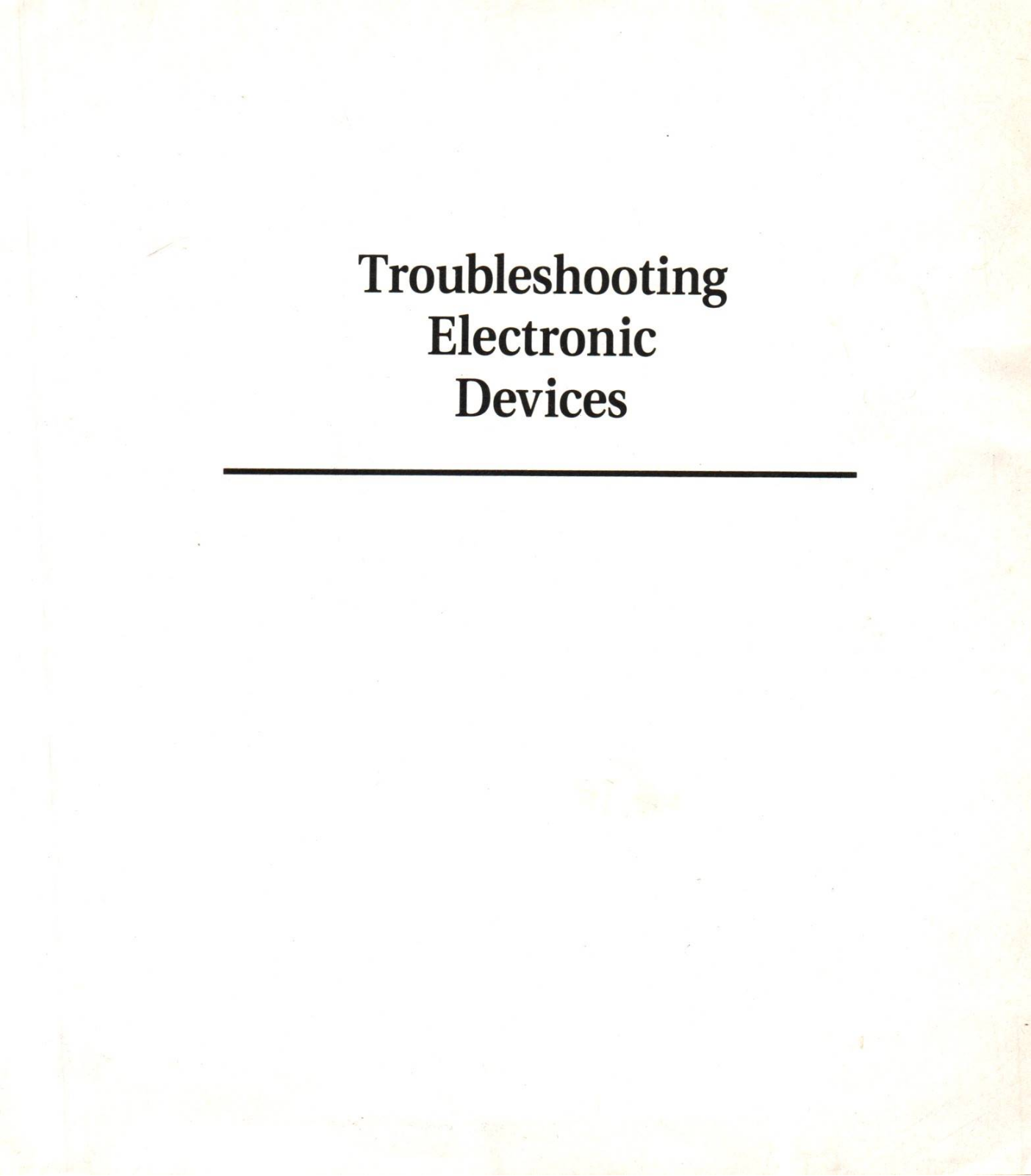 J.GOLDBERG ELECTRONIC DEVICES Troubleshooting