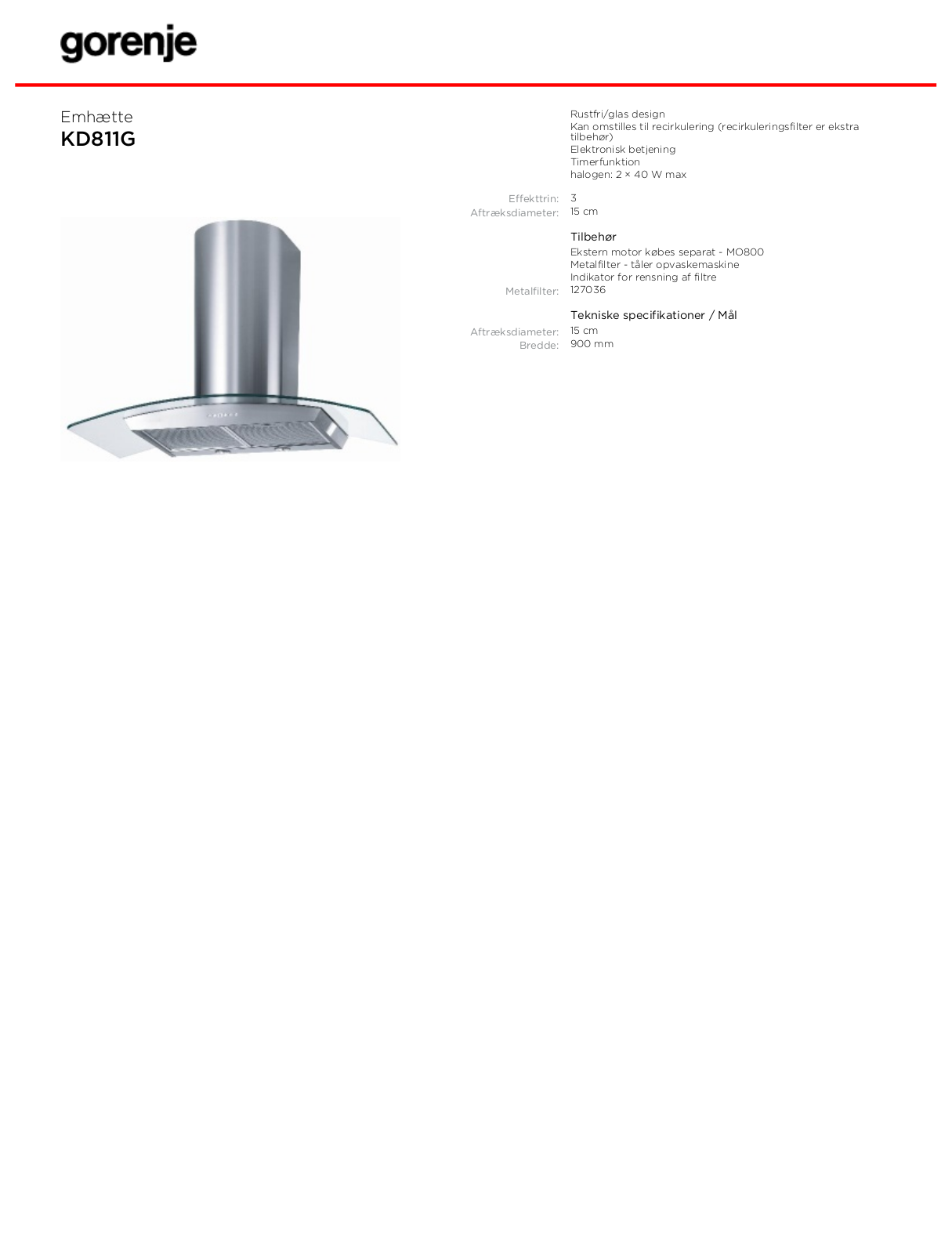 Gorenje KD811G BROCHURE