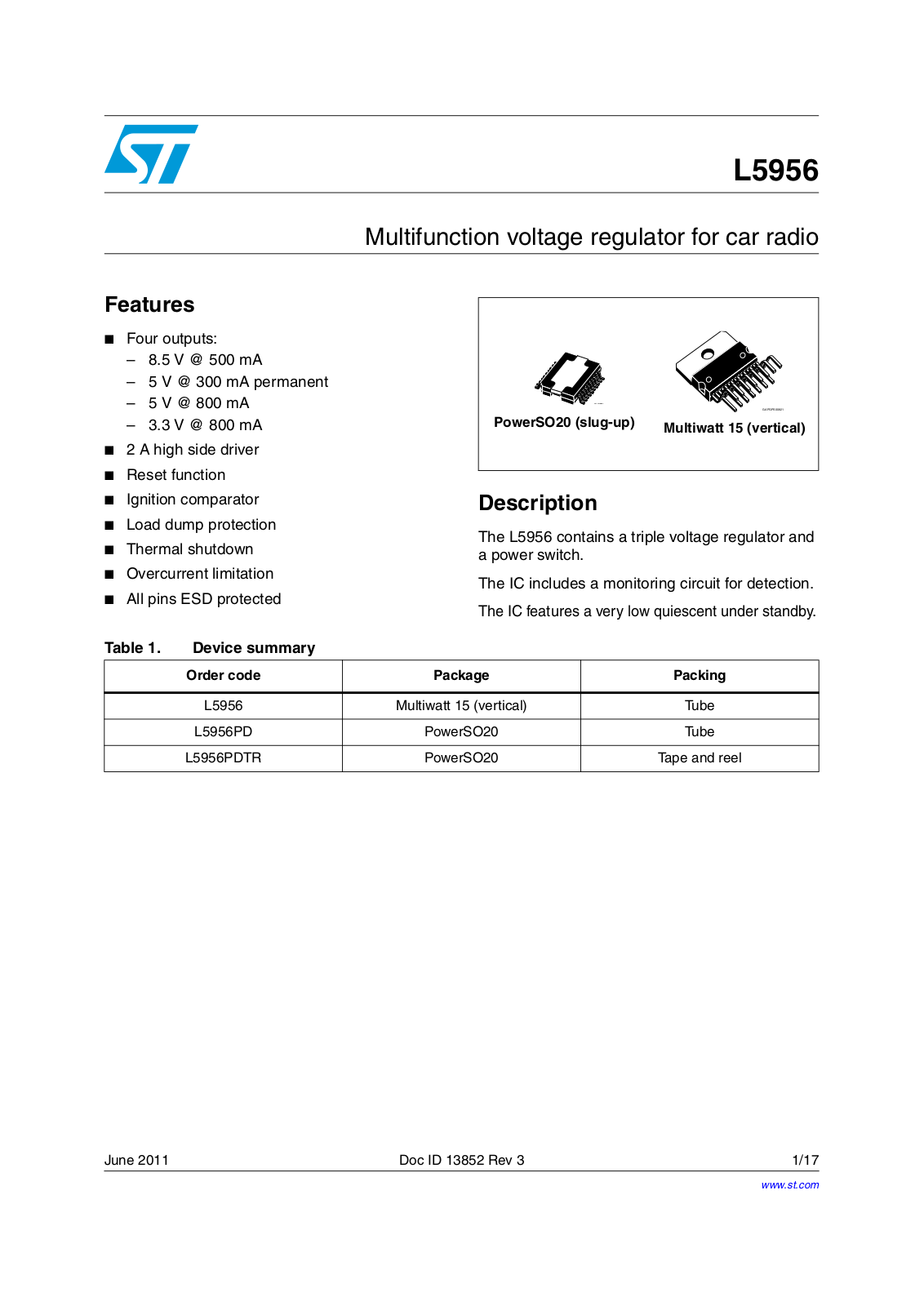 ST L5956 User Manual